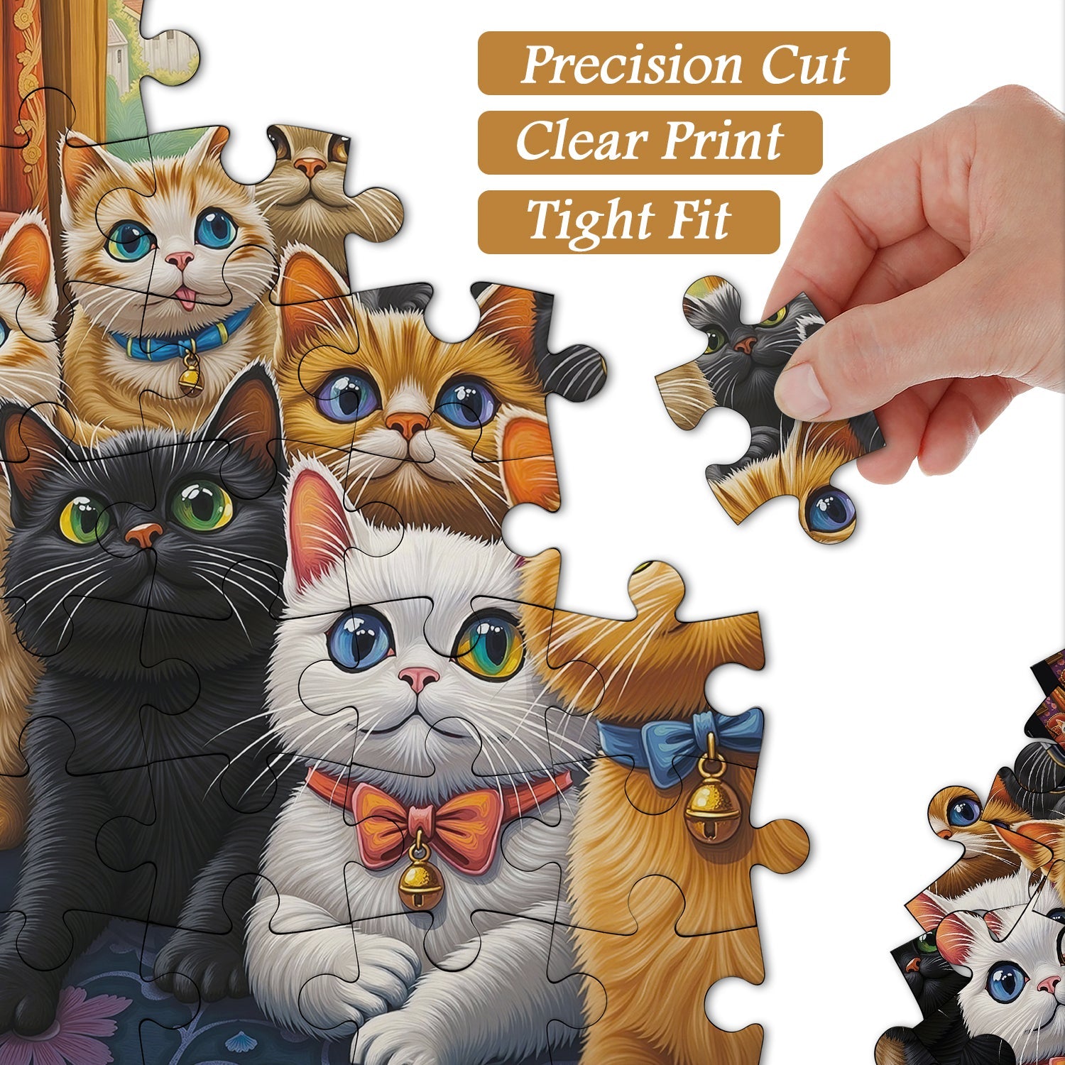Cats in the lens Jigsaw Puzzle 1000 Pieces