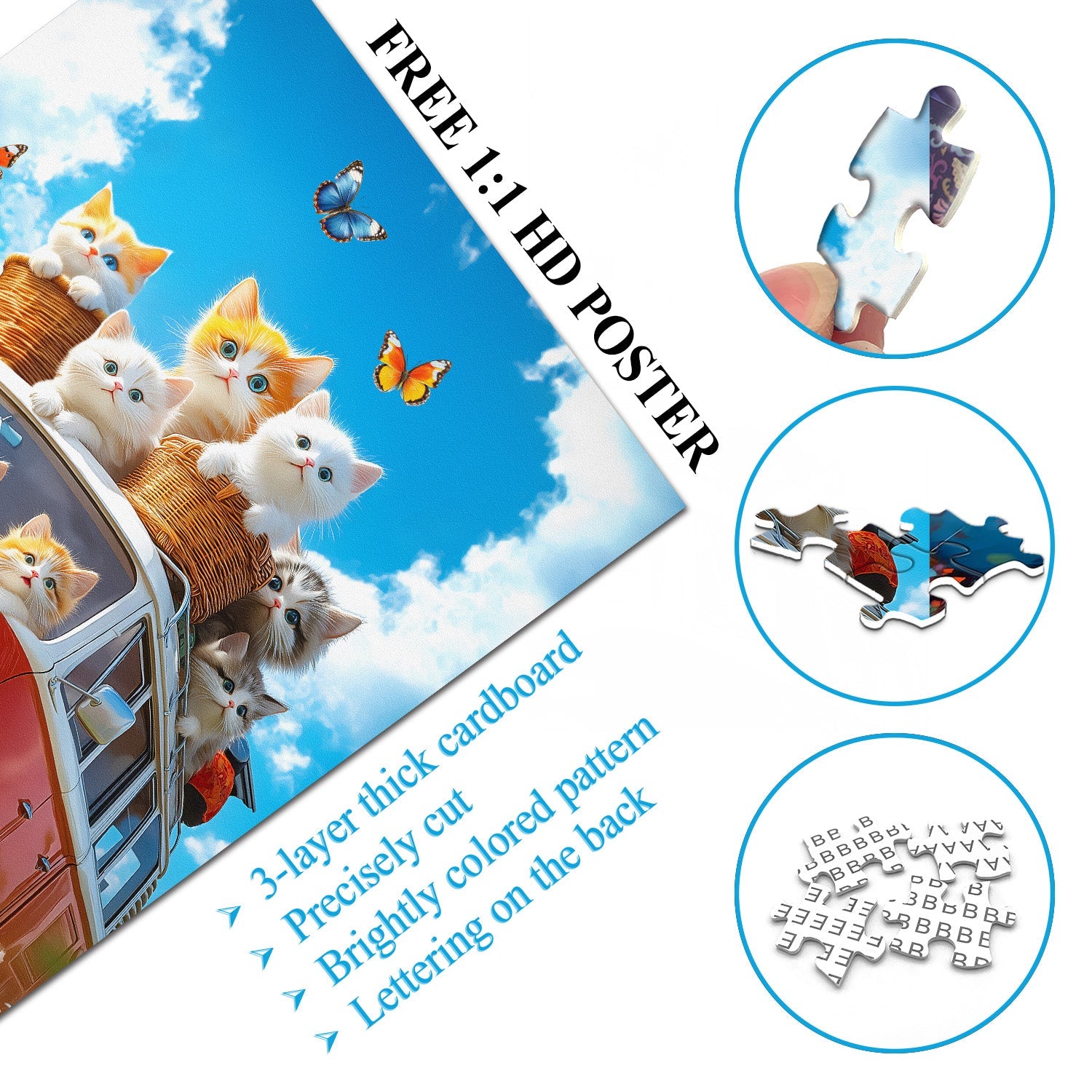 Puzzle 1000 Pièces — Chat en Balade au Soleil