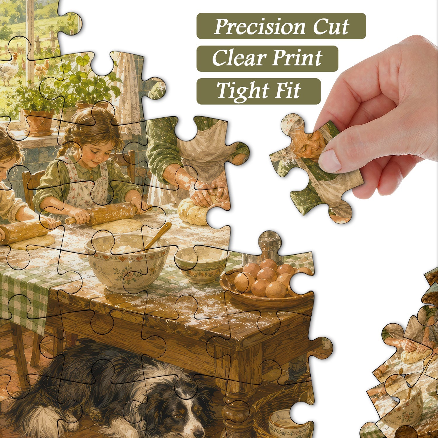Grandma's Baking Lesson Jigsaw Puzzle 1000 Piece