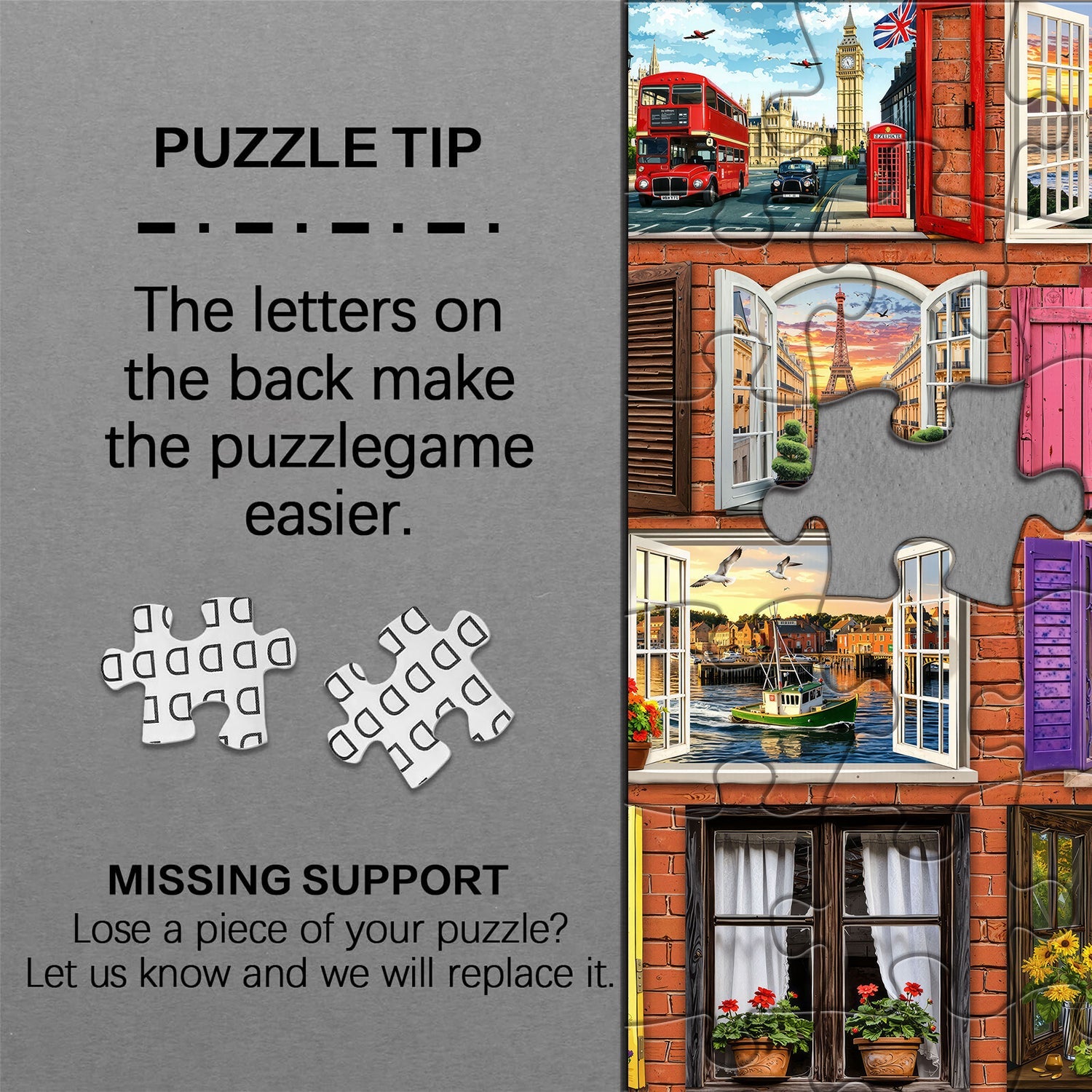 World Through Windows Jigsaw Puzzle 1000 Pieces