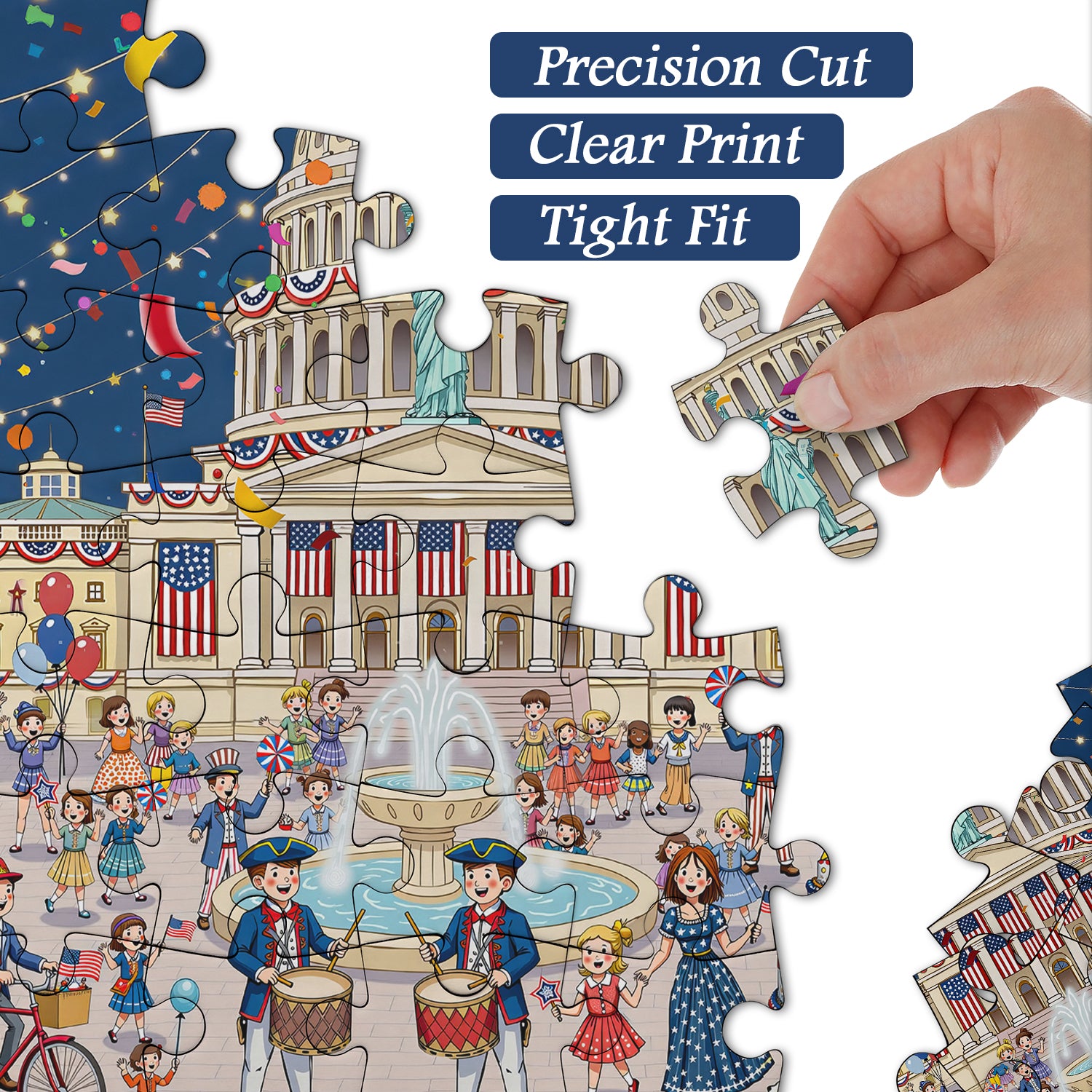 Puzzle de 1000 pièces Feux d'artifice et liberté