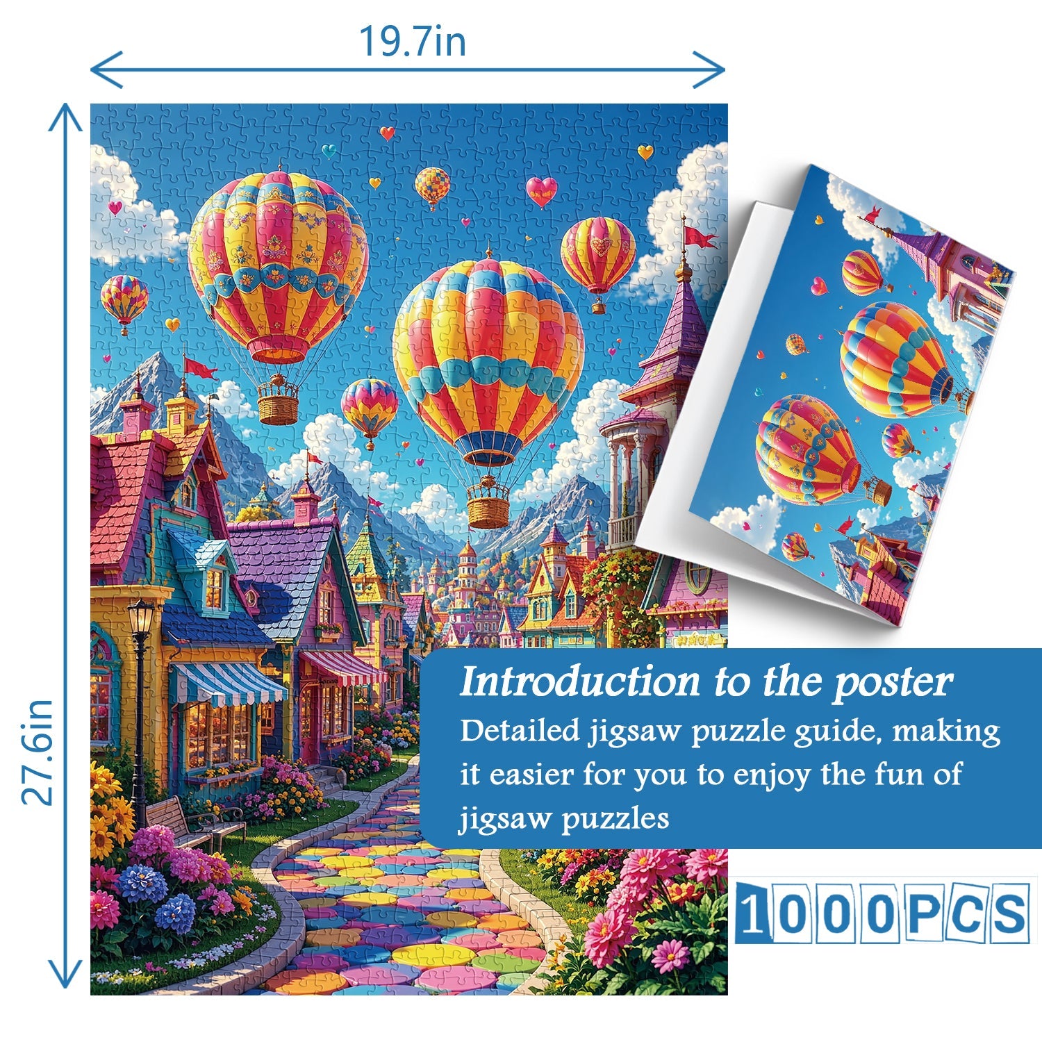 Rainbow Town Jigsaw Puzzle 1000 Piece