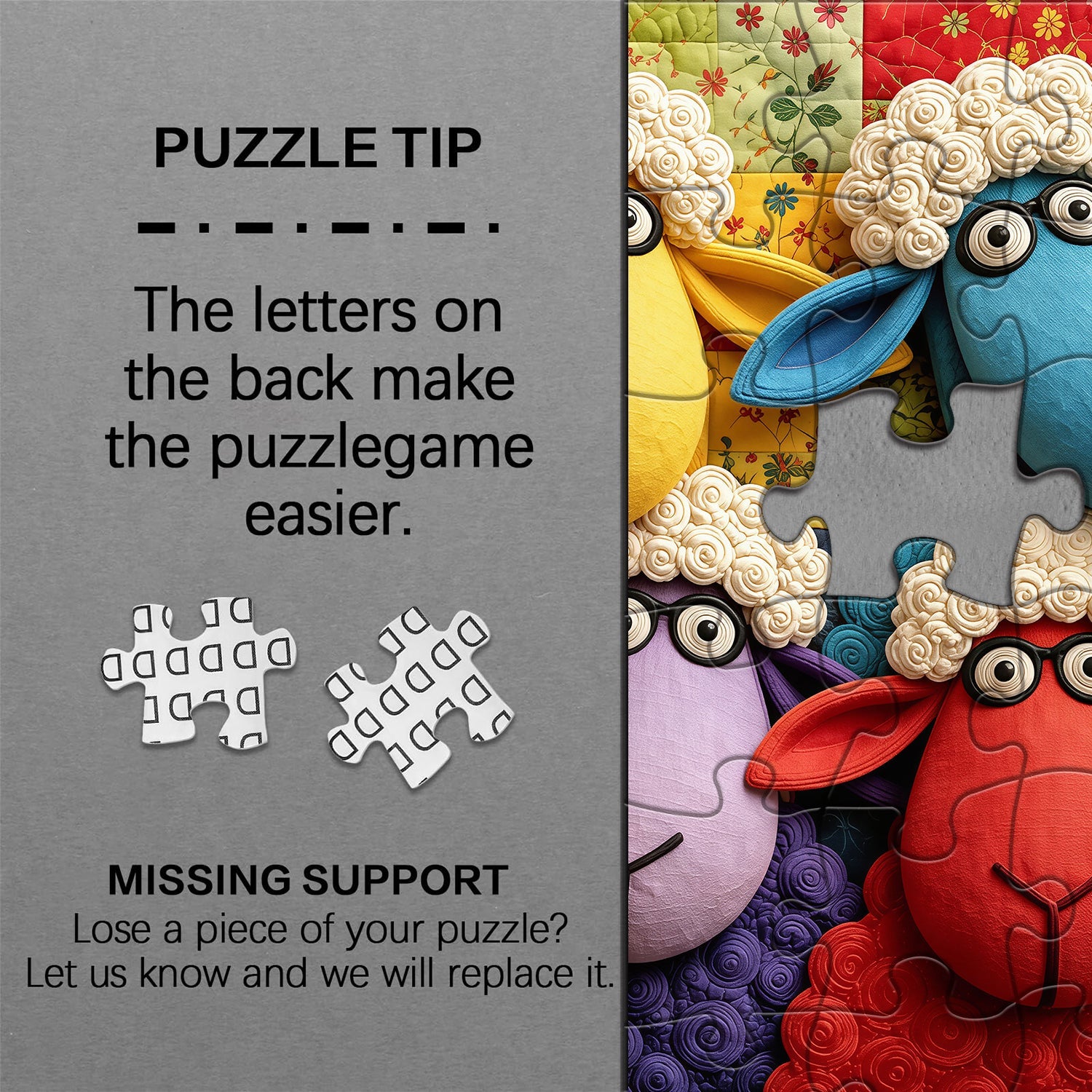 Quilt Sheep Jigsaw Puzzle 1000 Piece