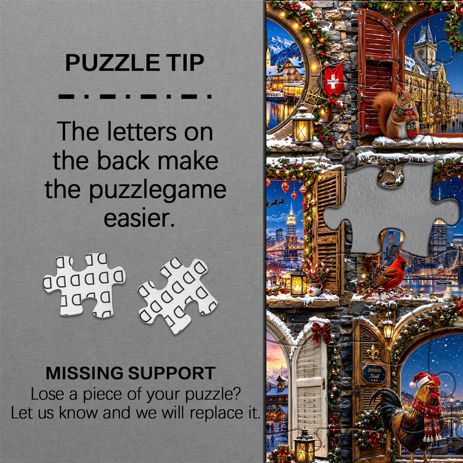 Christmas Windows Jigsaw Puzzle 1000 Piece