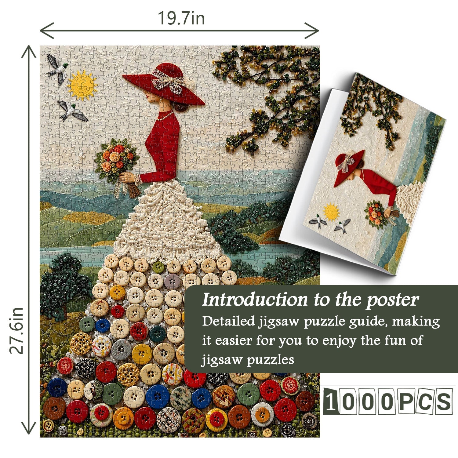 Button Skirt Jigsaw Puzzle 1000 Pieces