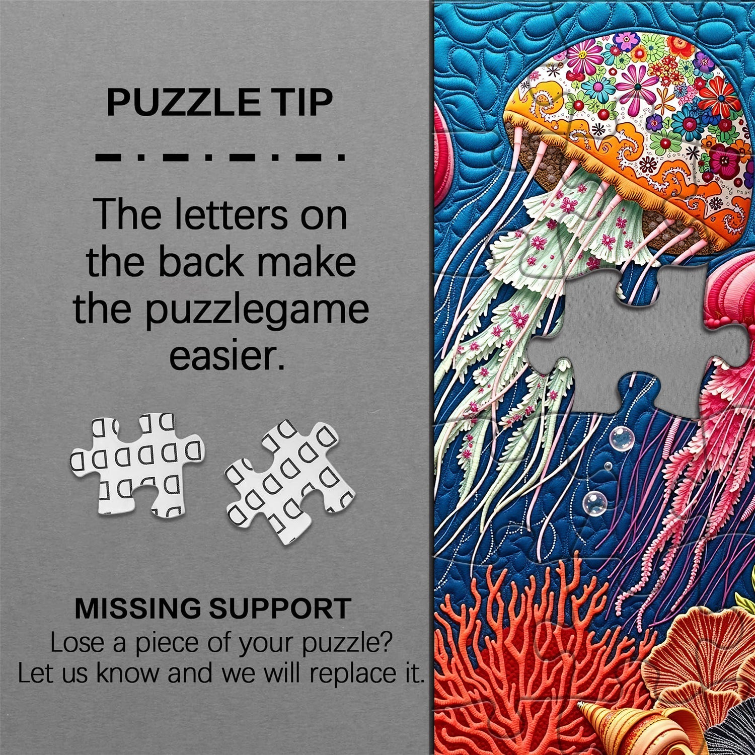 Quilted Jellyfish Dance Jigsaw Puzzle 1000 Pieces