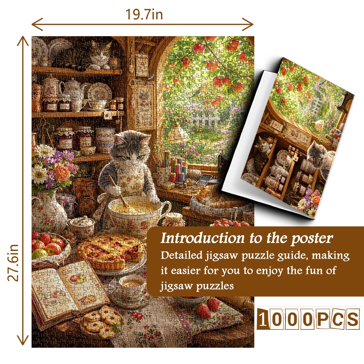 Cat's Baking Time Jigsaw Puzzle 1000 Pieces
