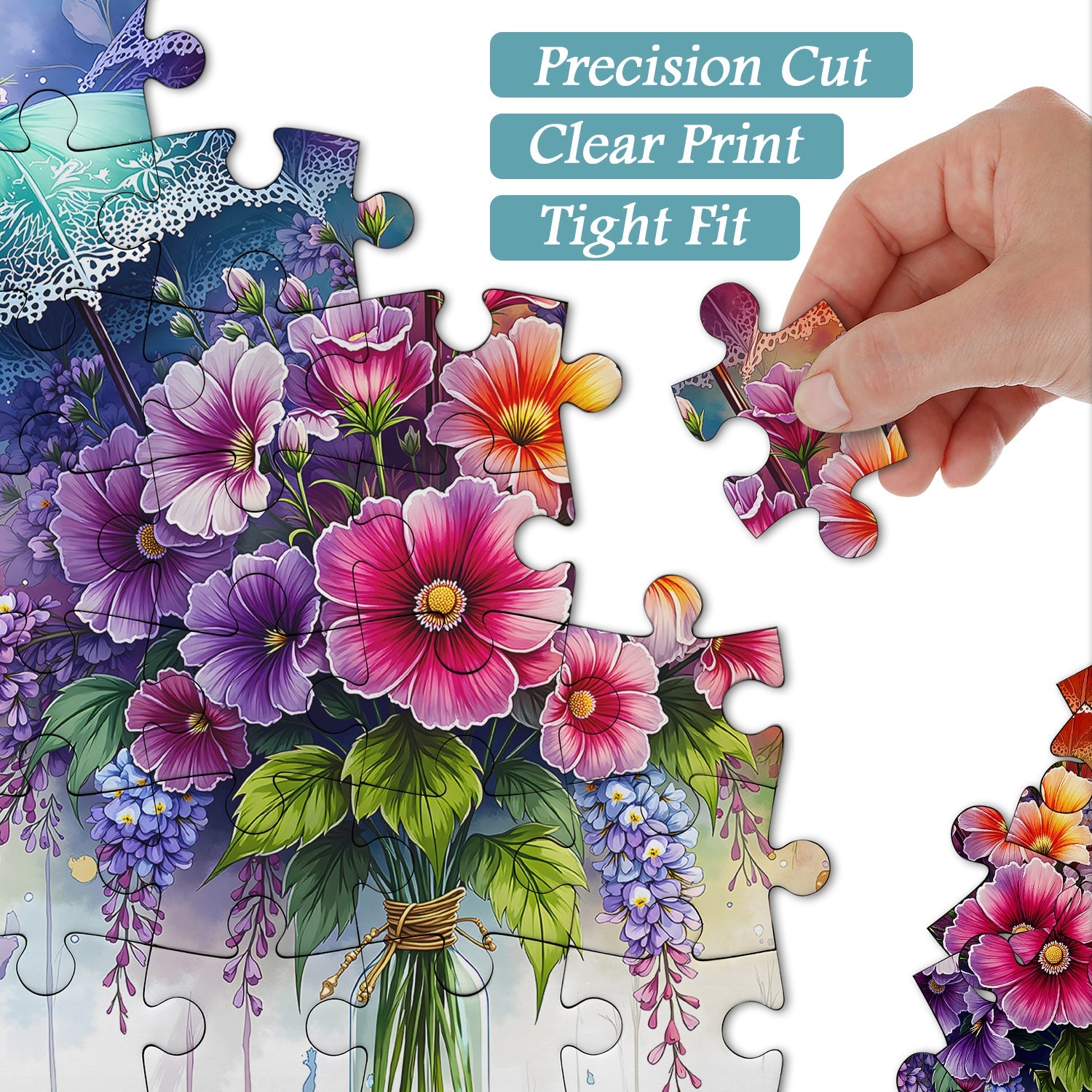 Umbrella Blooms Jigsaw Puzzle 1000 Pieces