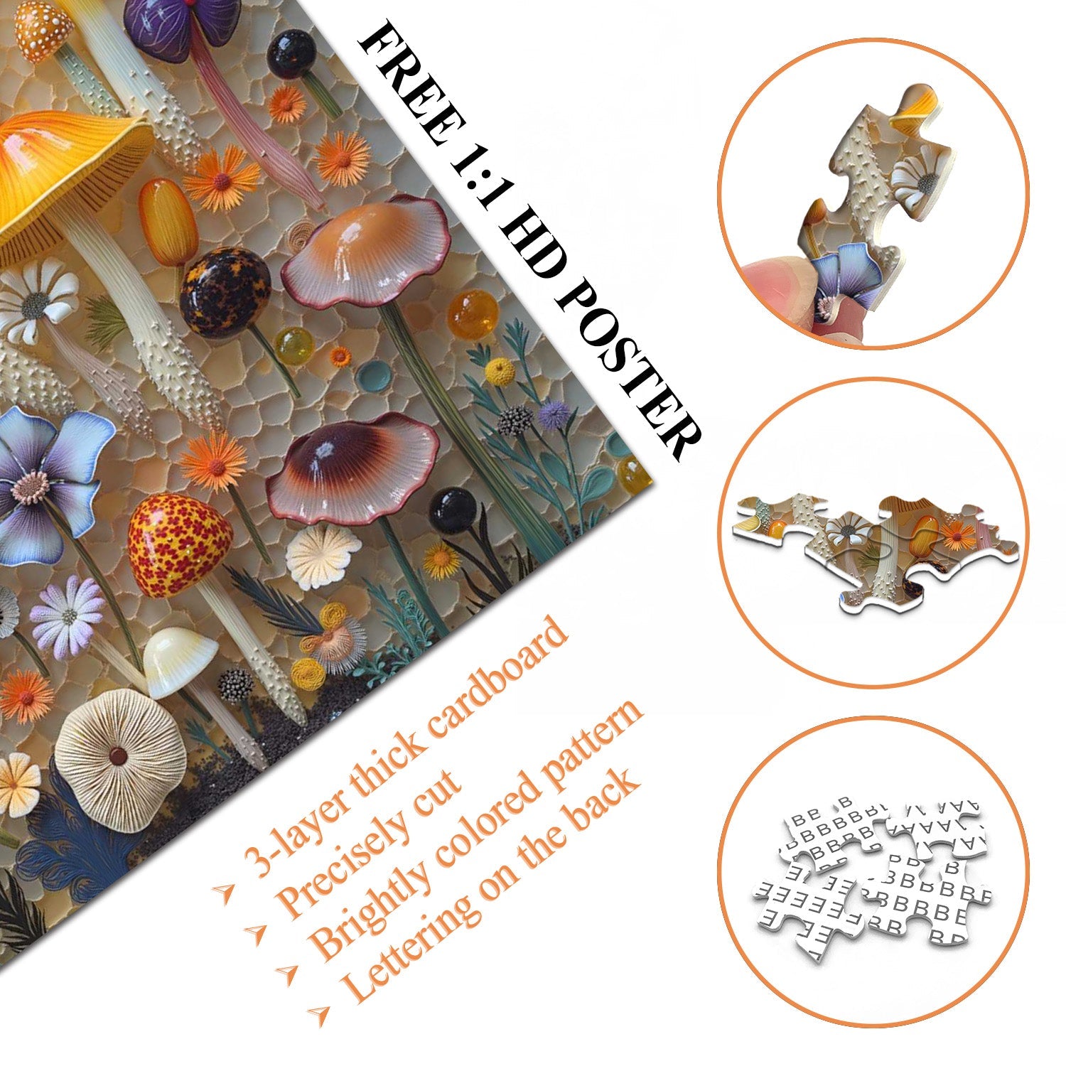 Colorful Fungi Jigsaw Puzzle 1000 Pieces