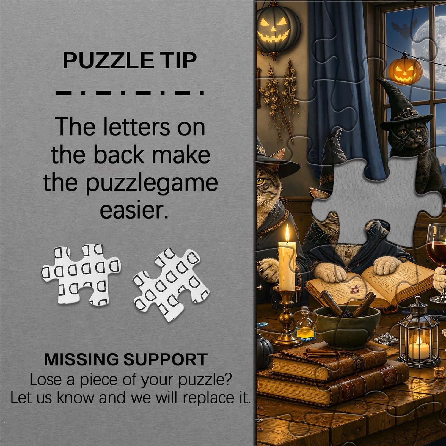 Witch Cat Midnight Coven Jigsaw Puzzle 1000 Piece