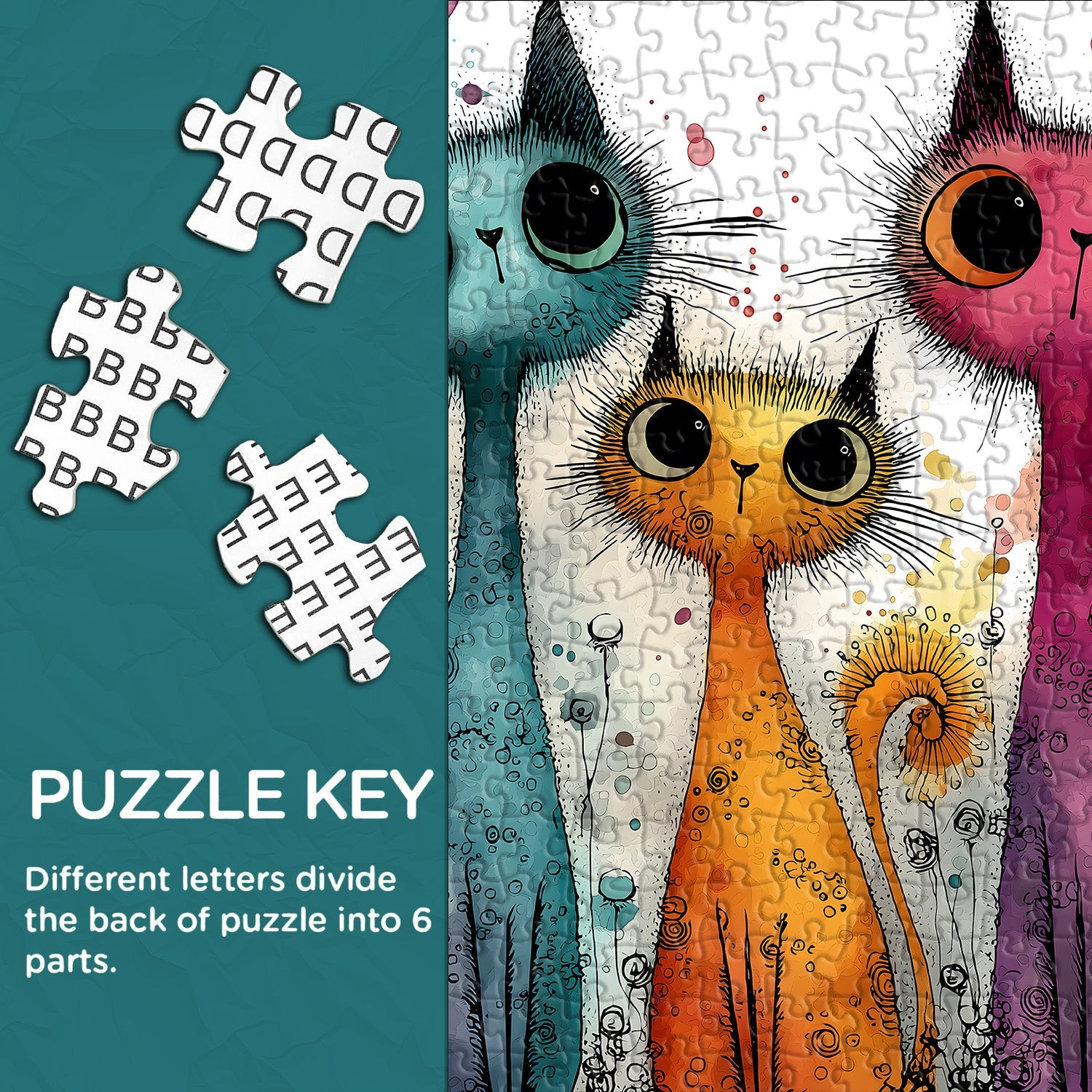 Agile Cat Group Jigsaw Puzzle 1000 Pieces