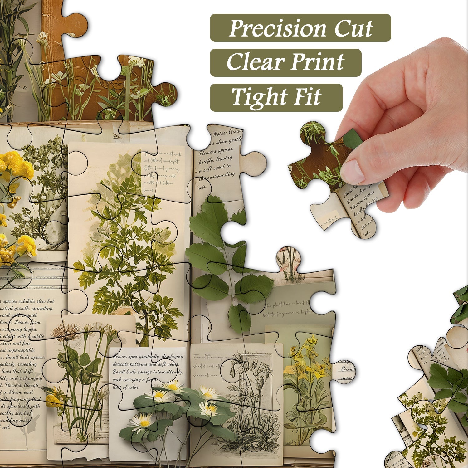 Vintage Botanical Diary Jigsaw Puzzle 1000 Pieces