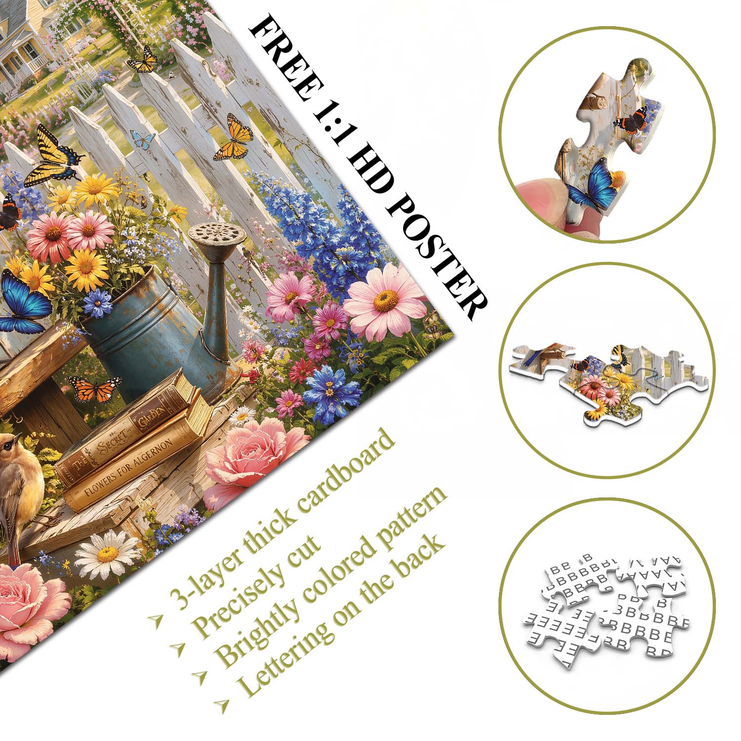 Floral Wings Jigsaw Puzzle 1000 Piece