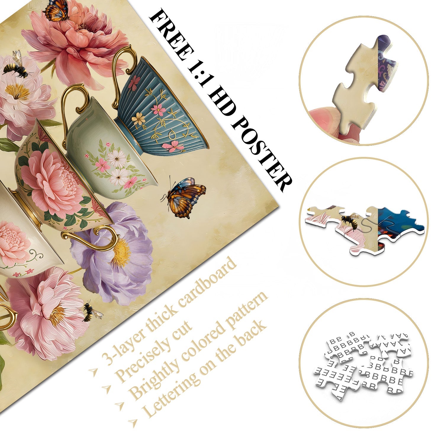 Puzzle de 1000 pièces Fleurs dans une tasse