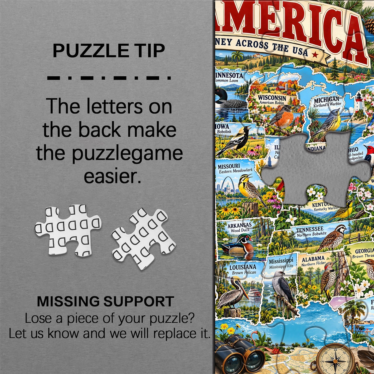 Birds of America Jigsaw Puzzle 1000 Pieces