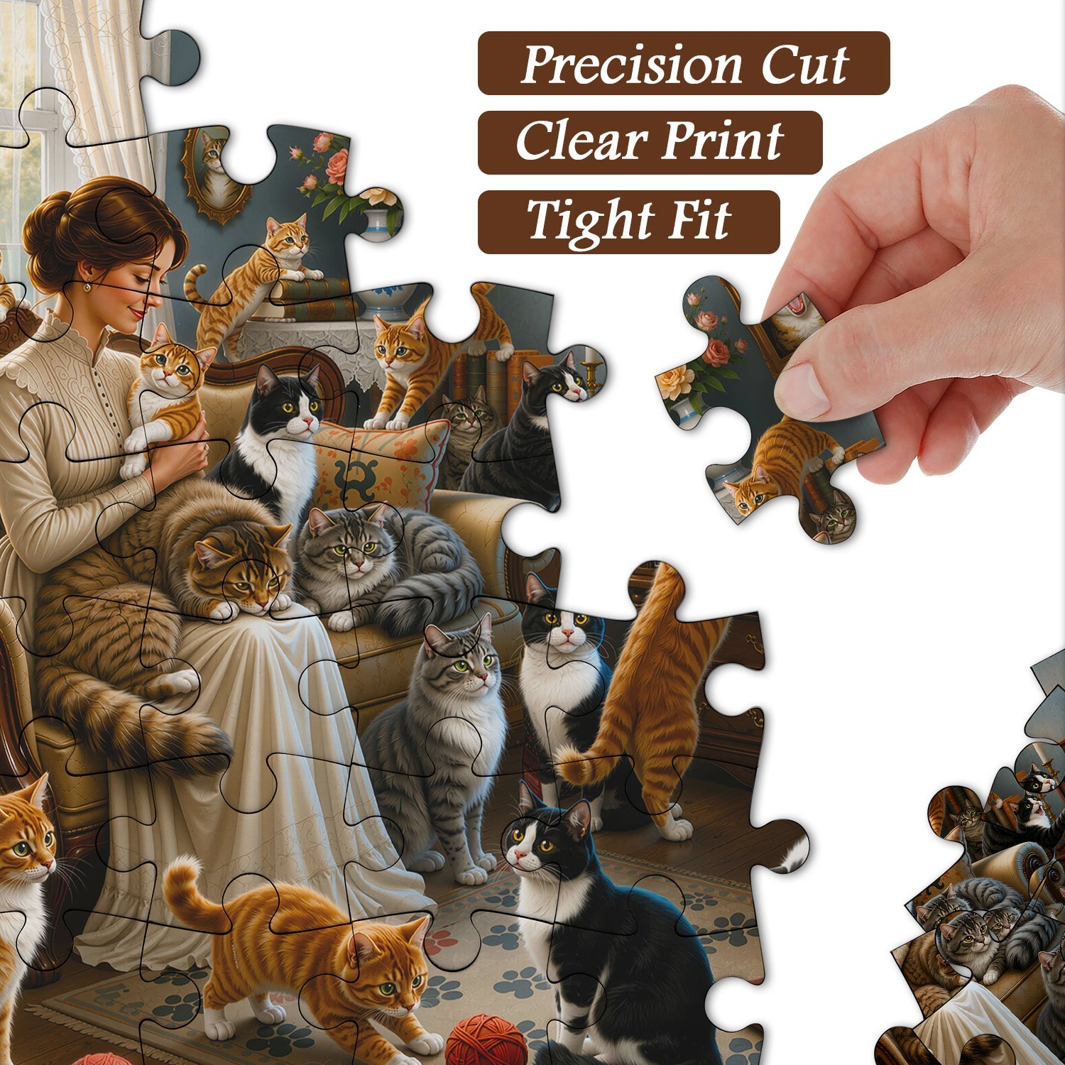 Retro Cat House Jigsaw Puzzle 1000 Pieces