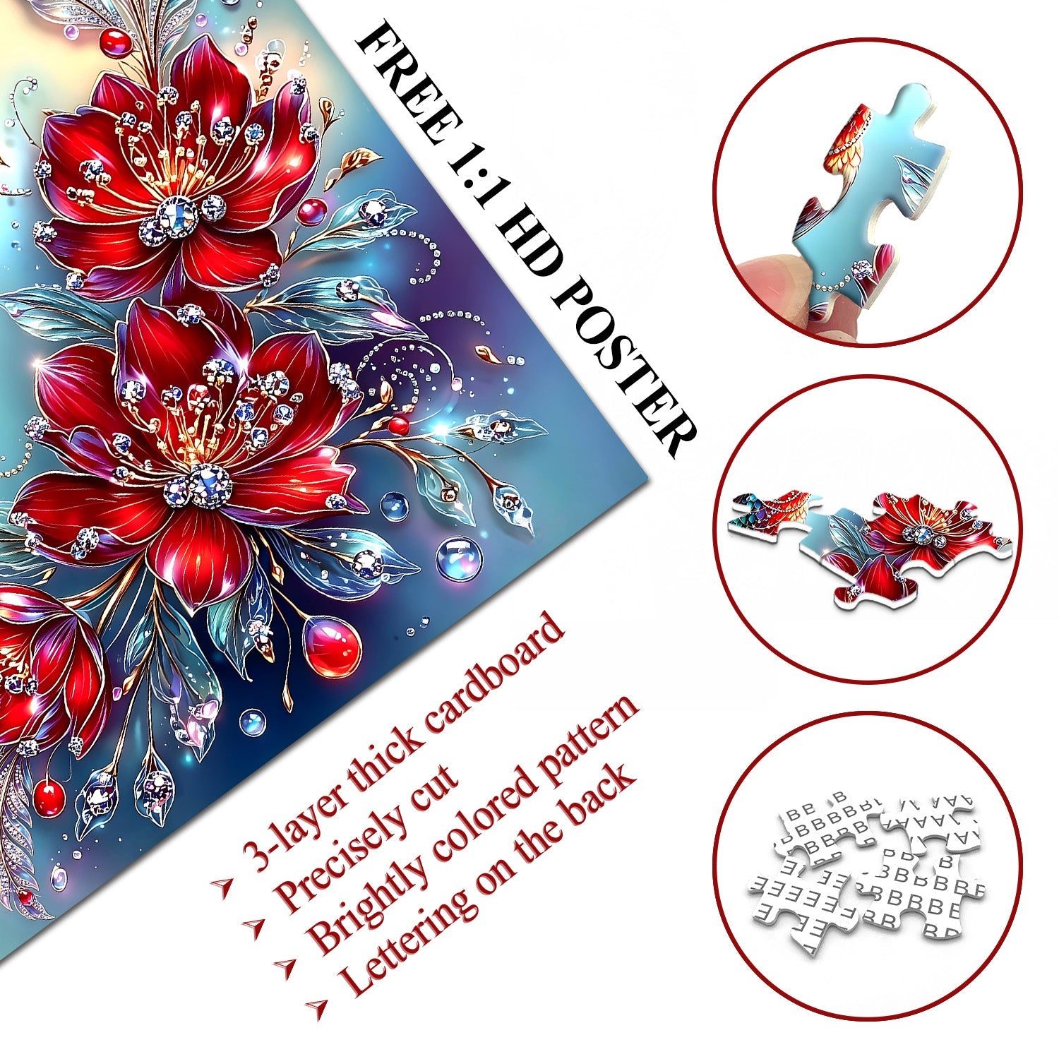 Gemstone Hummingbird Jigsaw Puzzle 1000 Pieces