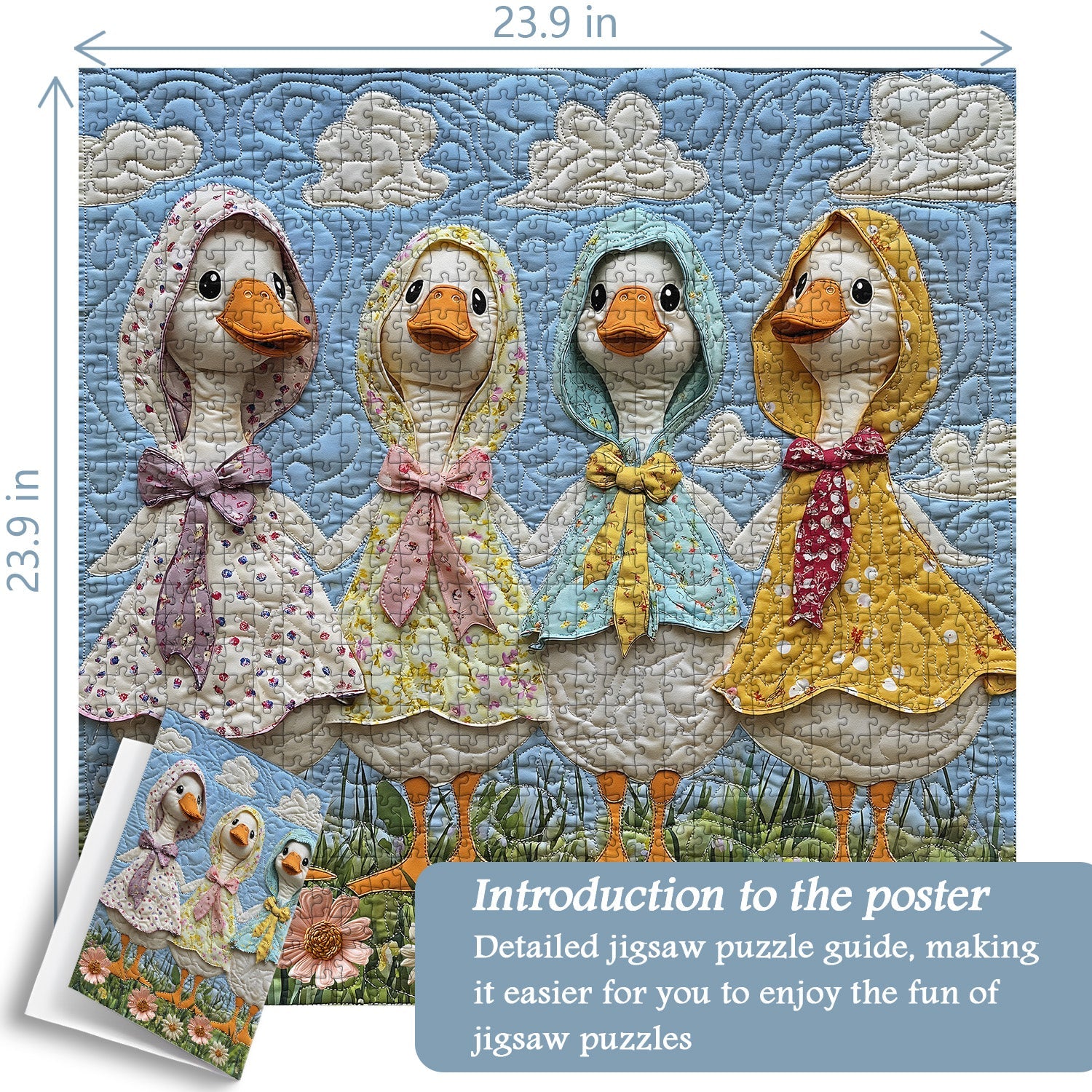Patchwork Ducks Jigsaw Puzzle 1000 Pieces
