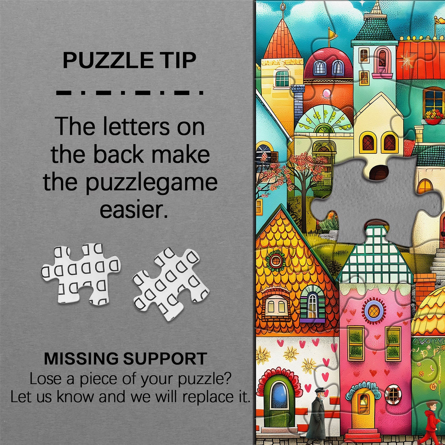 Colorful Town Jigsaw Puzzle 1000 Pieces