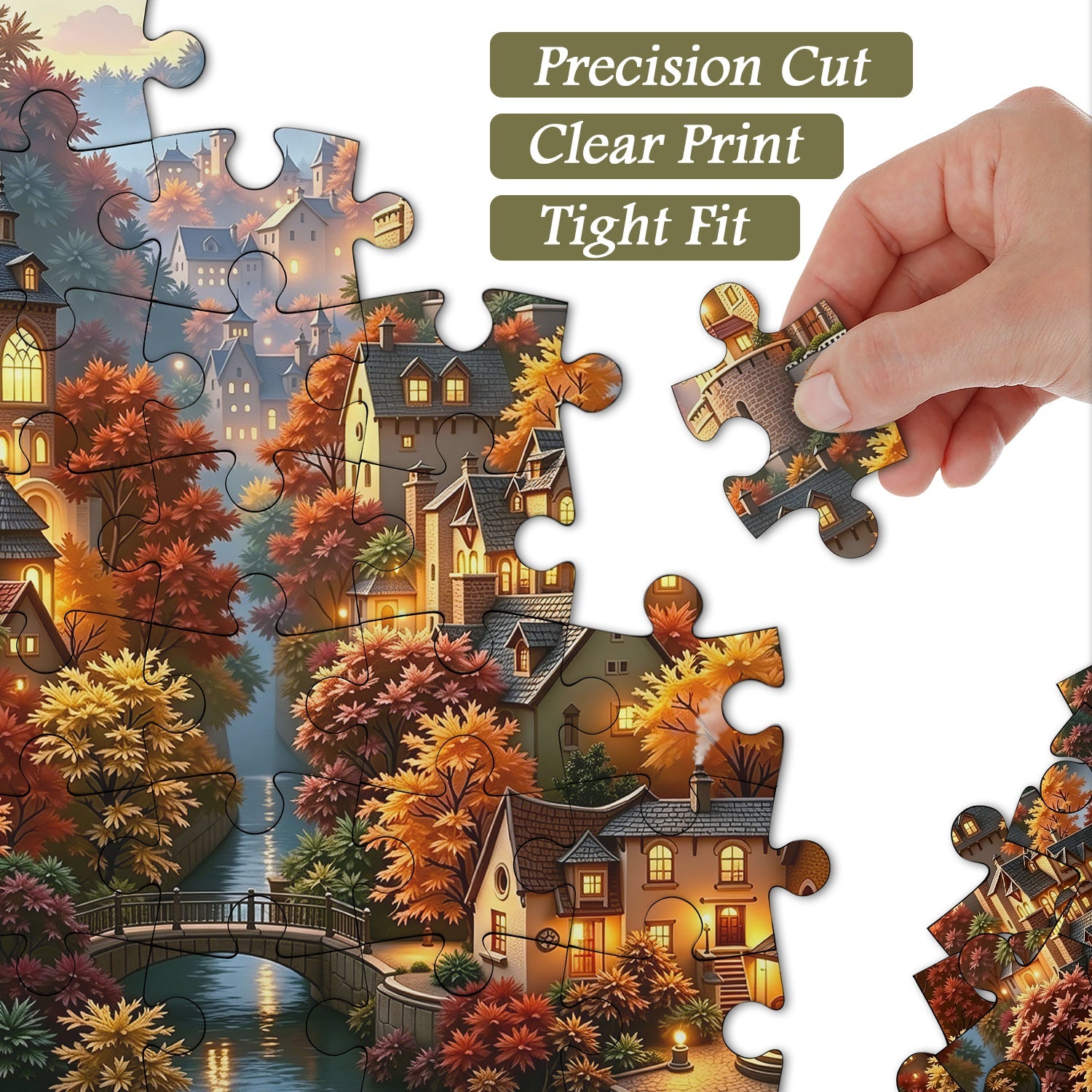 Puzzle de 1000 pièces - Hameau de montagne en automne