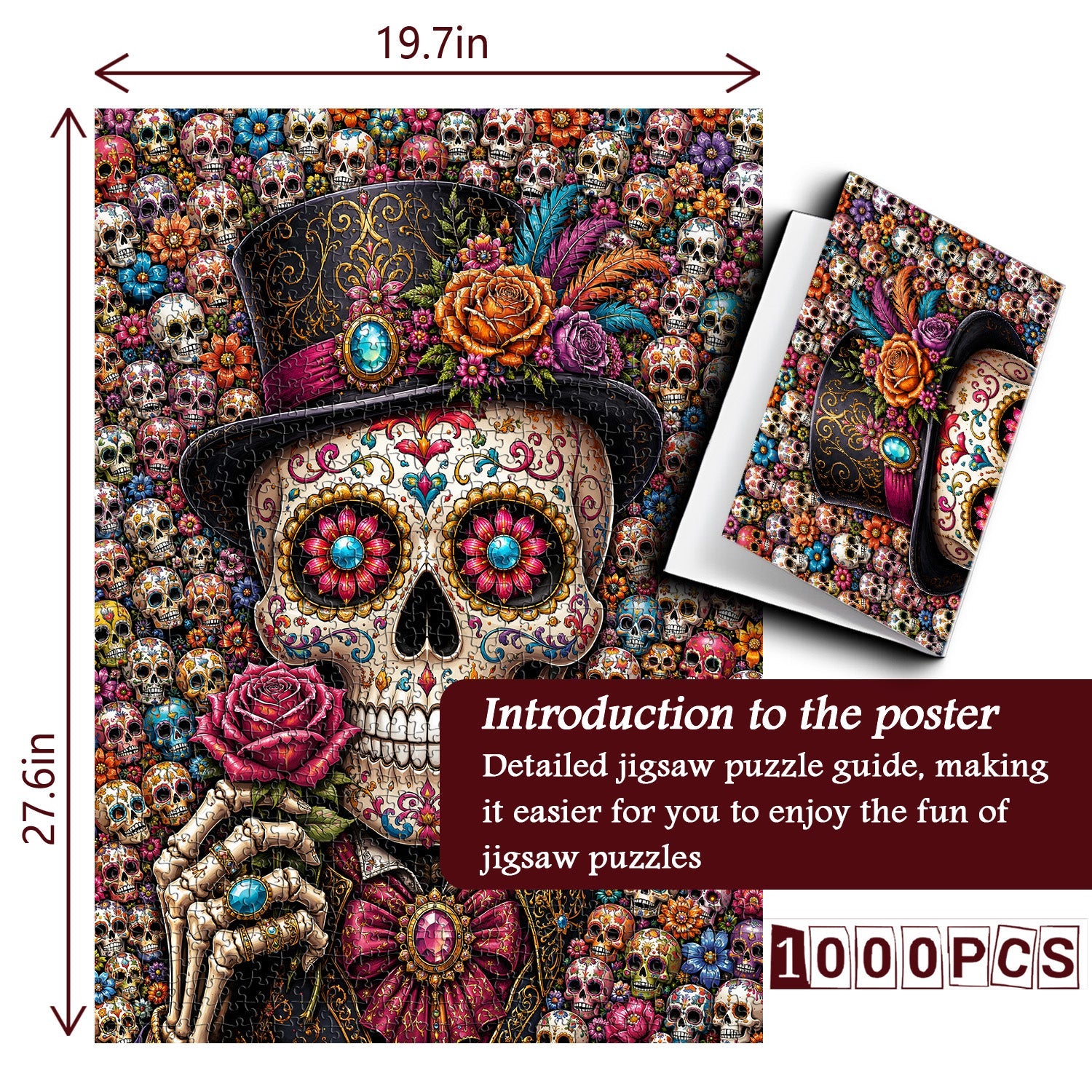 Sugar‑Skull Gentleman Jigsaw Puzzle 1000 Piece