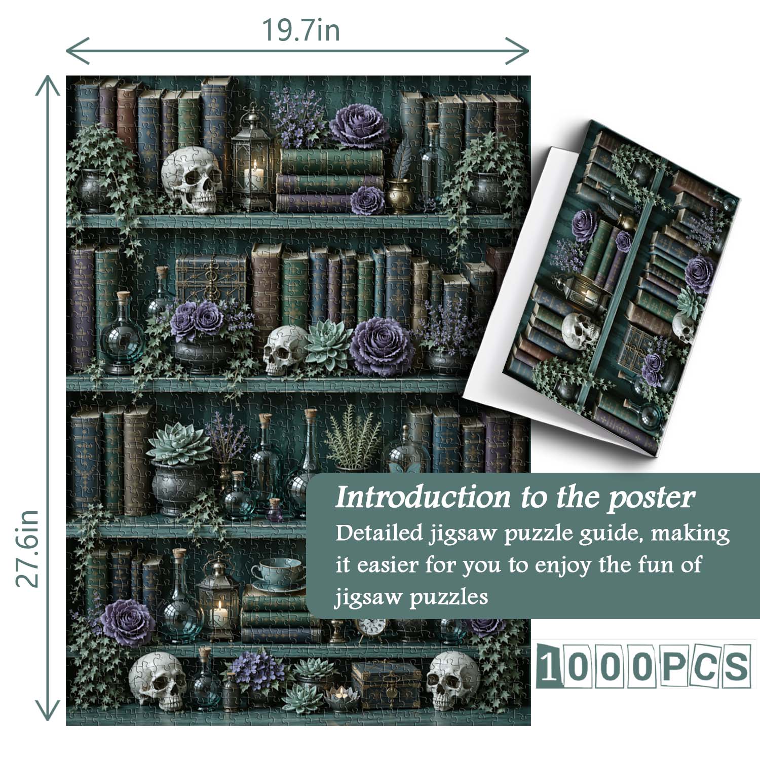Gothic Magic Bookshelf Jigsaw Puzzle 1000 Piece