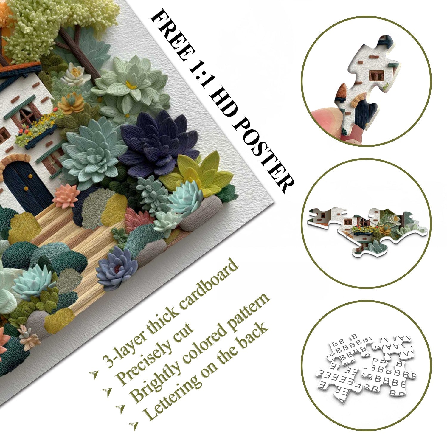 Succulent Home Jigsaw Puzzle 1000 Pieces