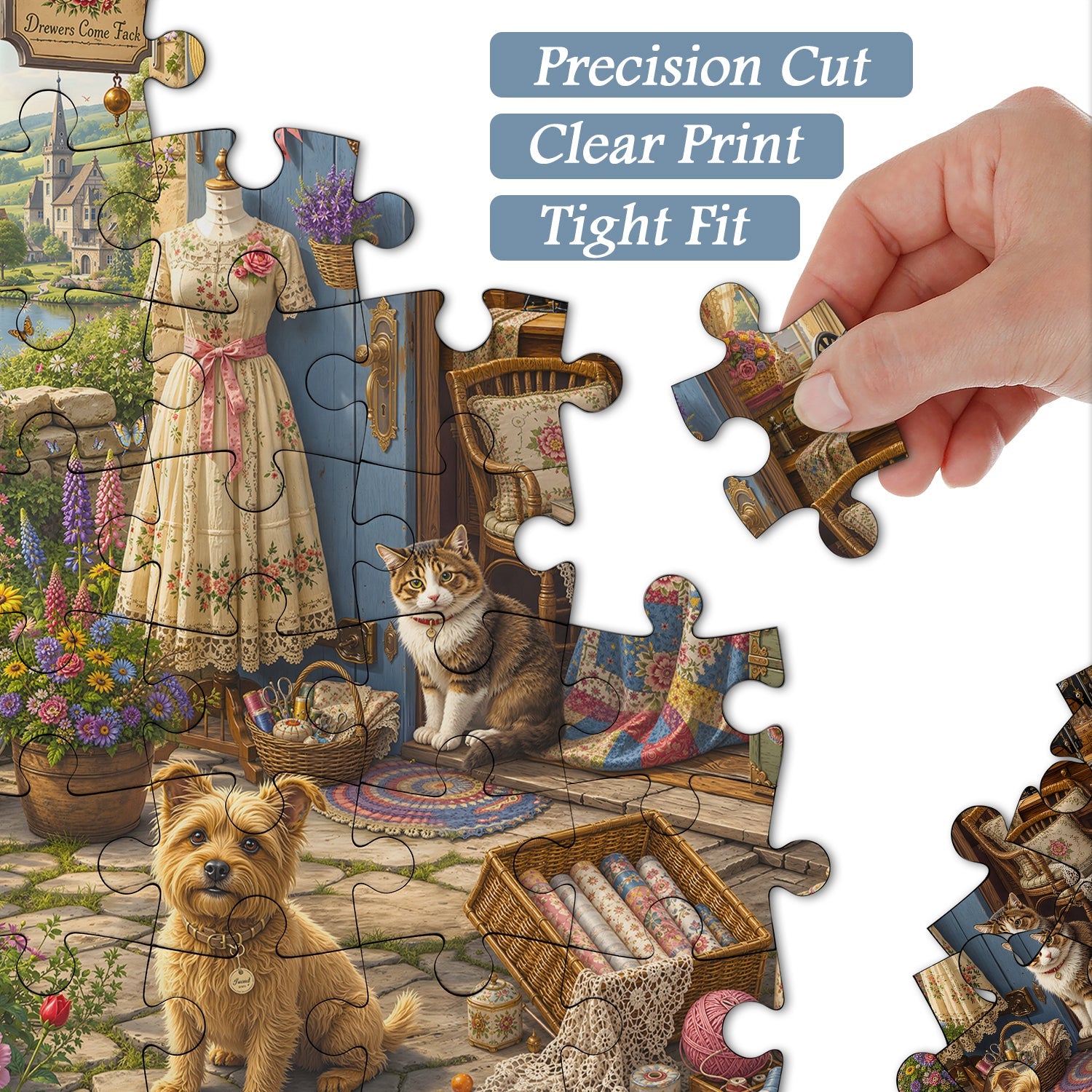 Cottage Sewing Shed Jigsaw Puzzle 1000 Piece