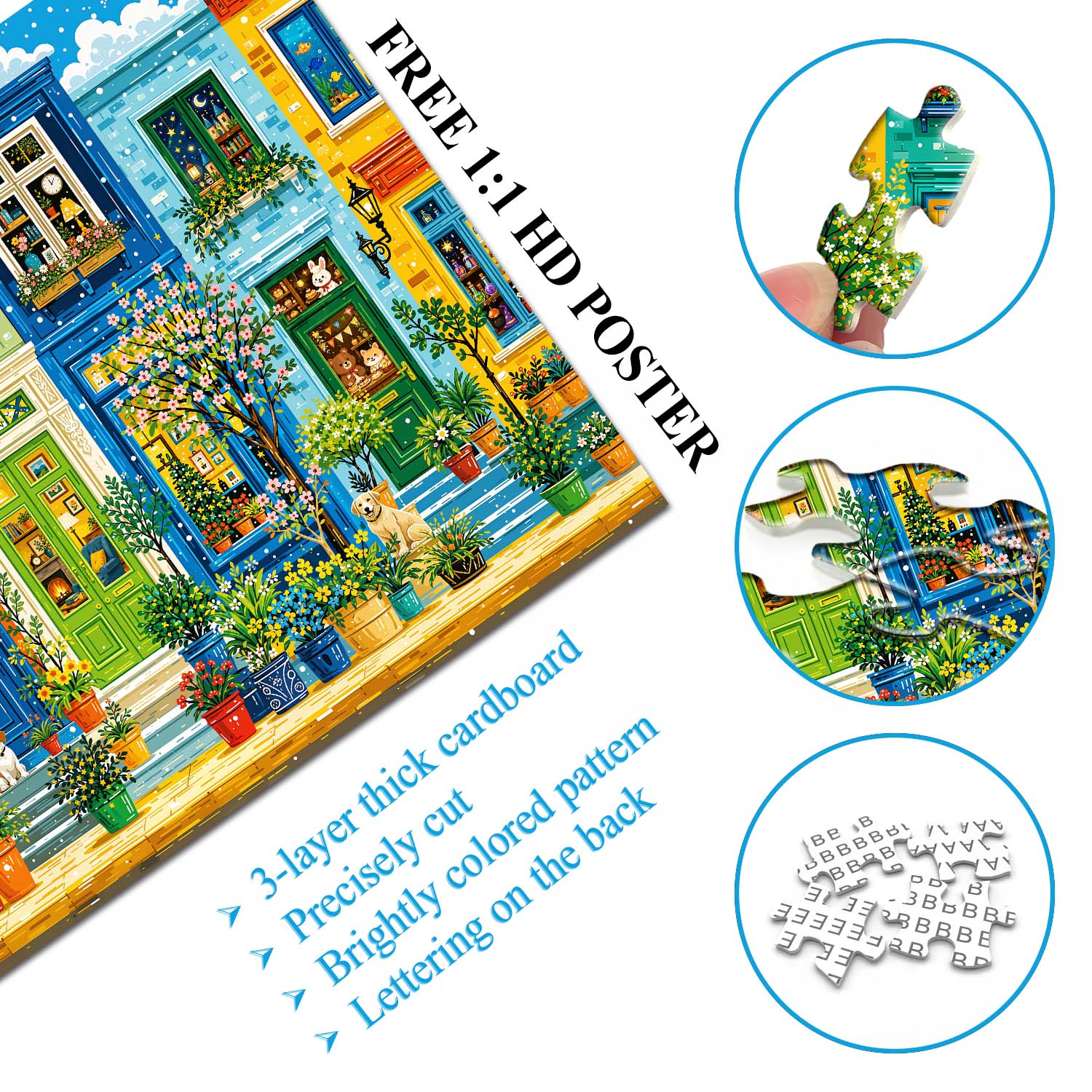 Colorful Street Realm Jigsaw Puzzle 1000 Piece