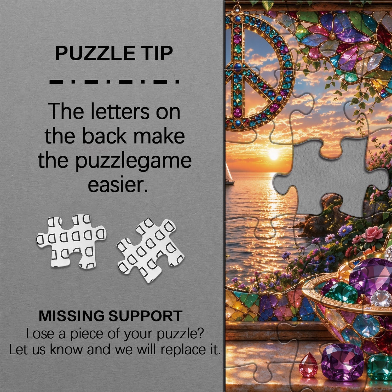Glass Peace Jigsaw Puzzle 1000 Pieces