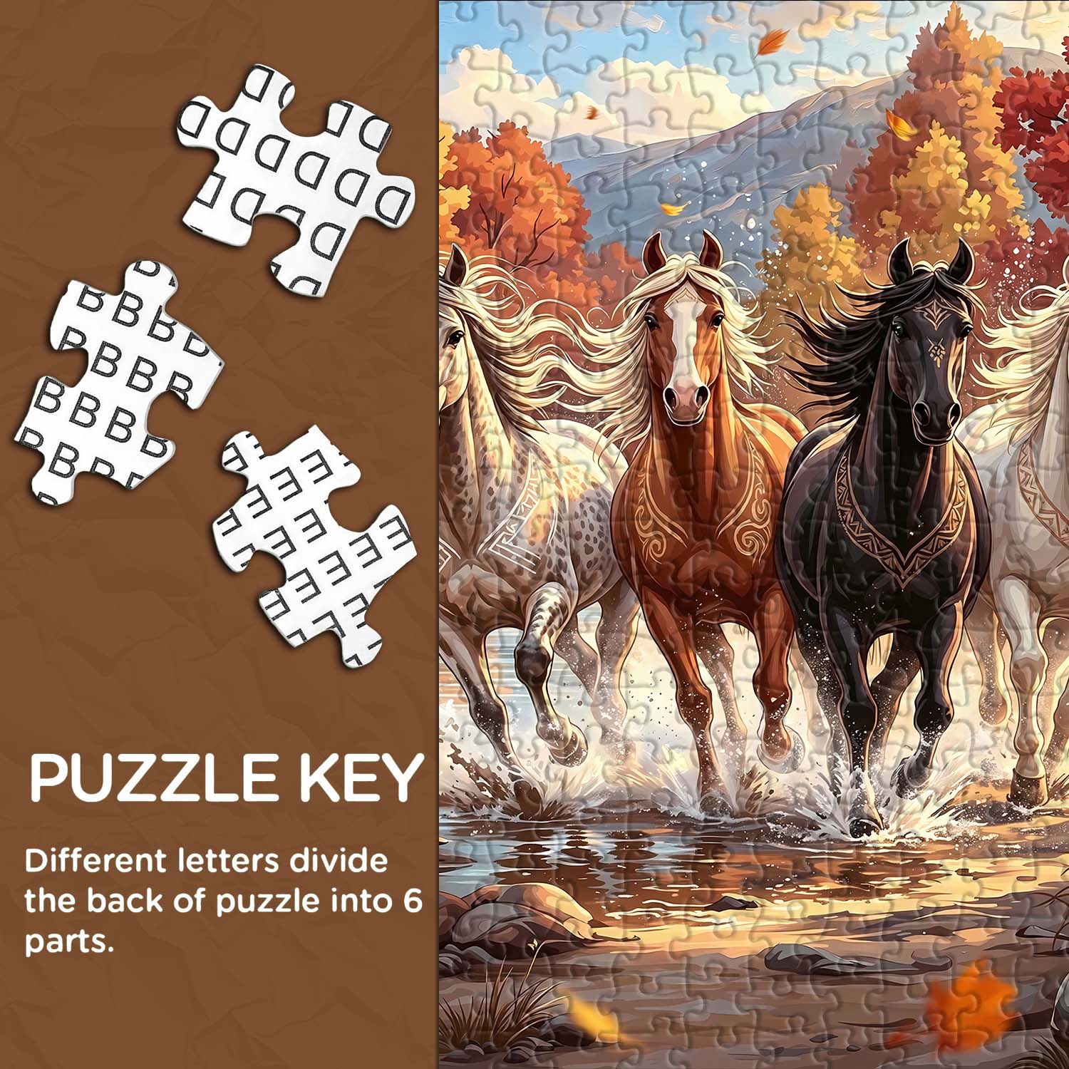 Autumn Horse Gallop Jigsaw Puzzle 1000 Pieces