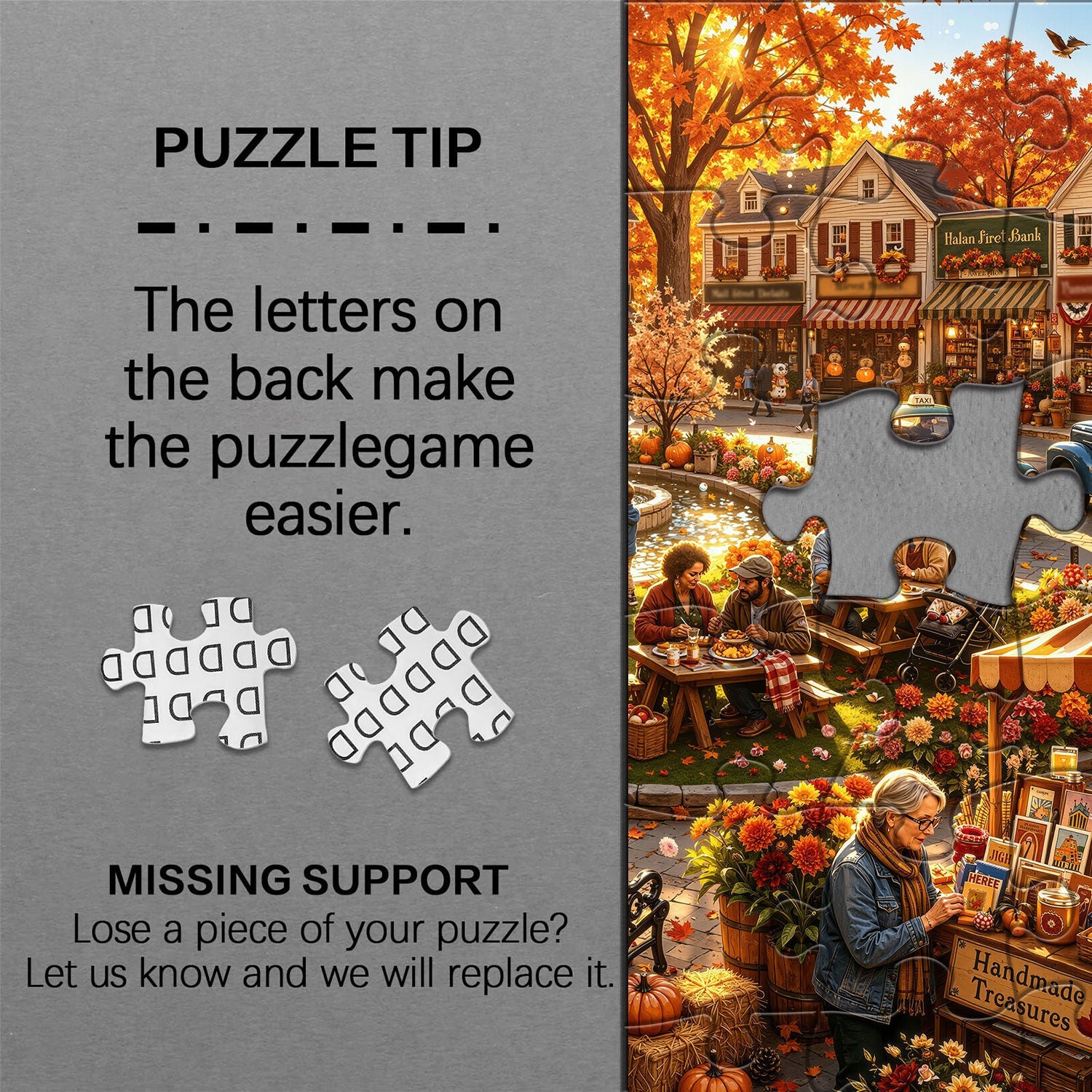Crimson Maple Market Jigsaw Puzzle 1000 Piece