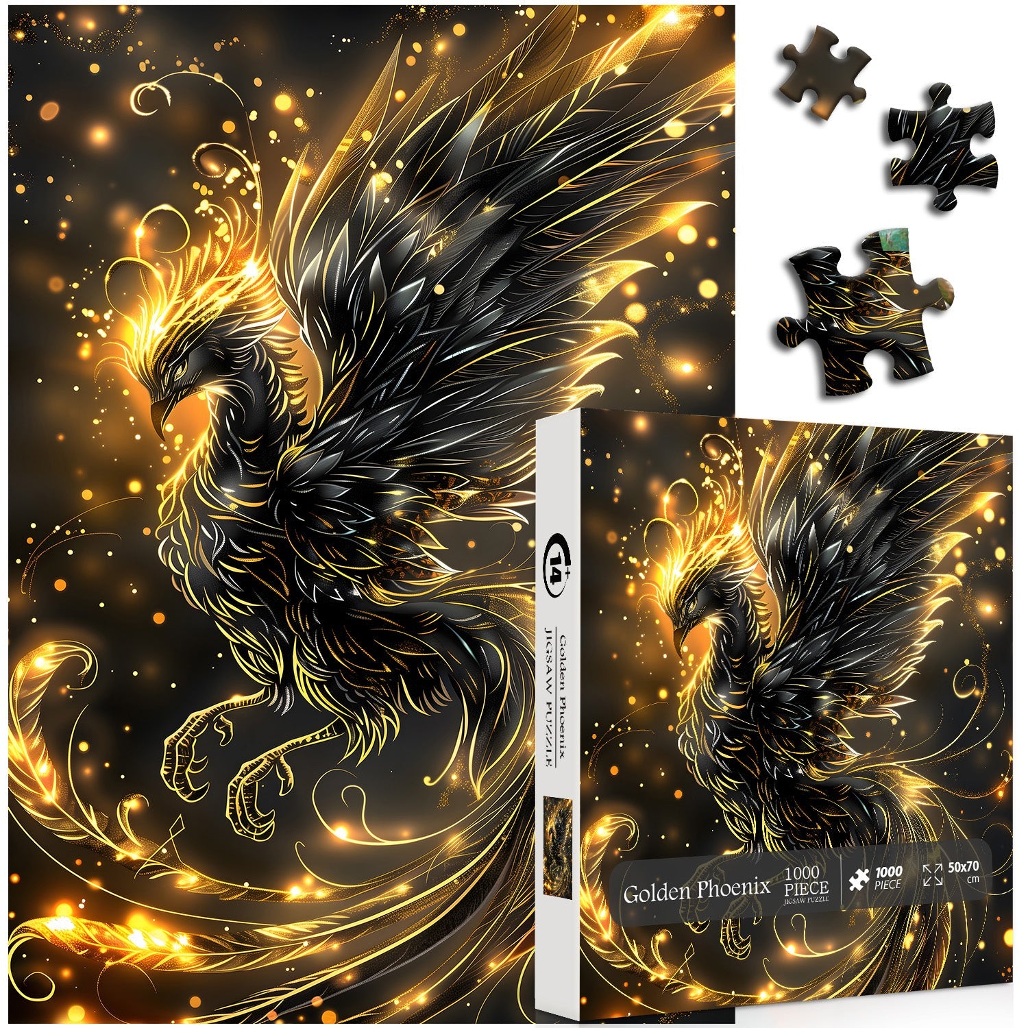 Golden Phoenix Jigsaw Puzzle 1000 Piece