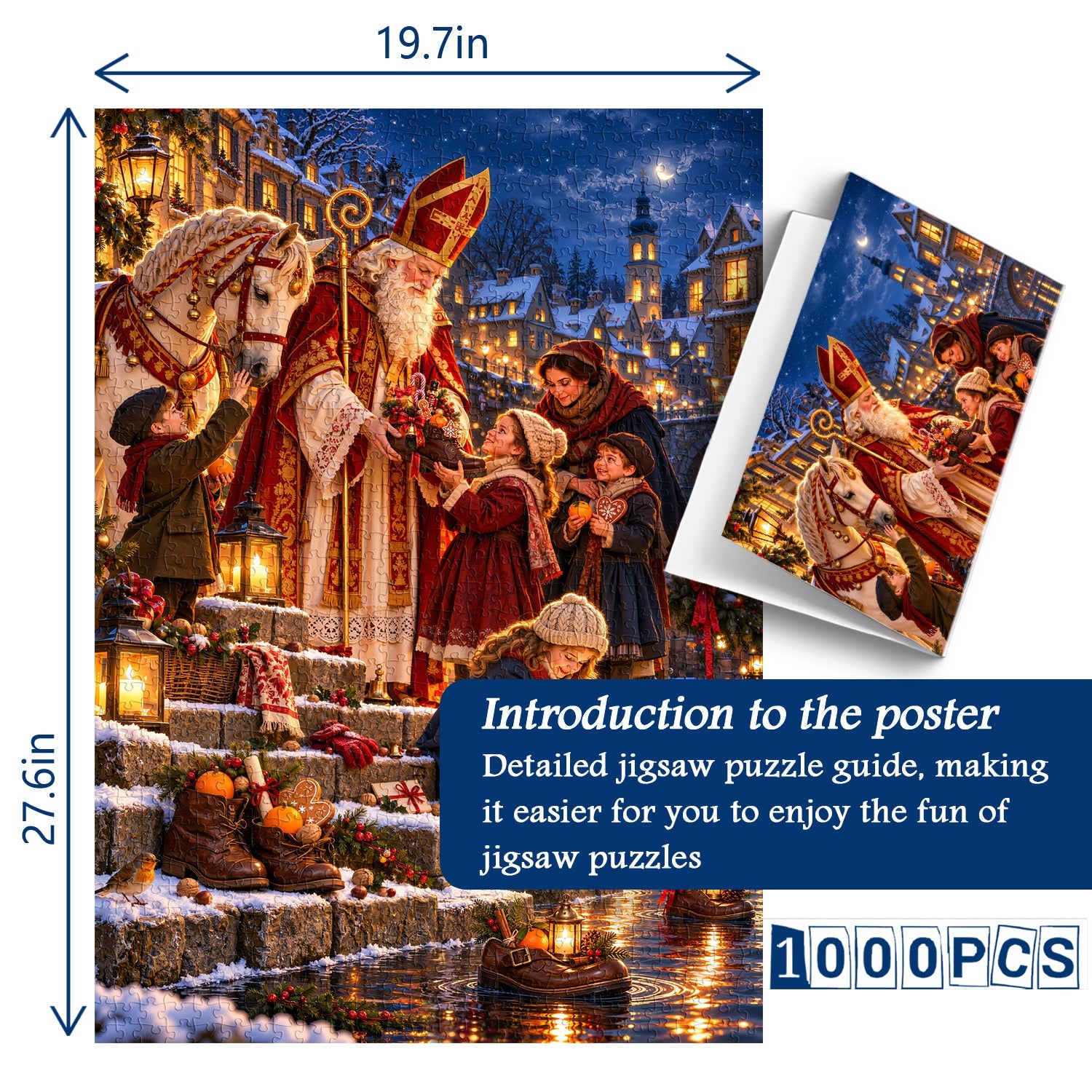 Riverside Winter Blessing Jigsaw Puzzle 1000 Pieces