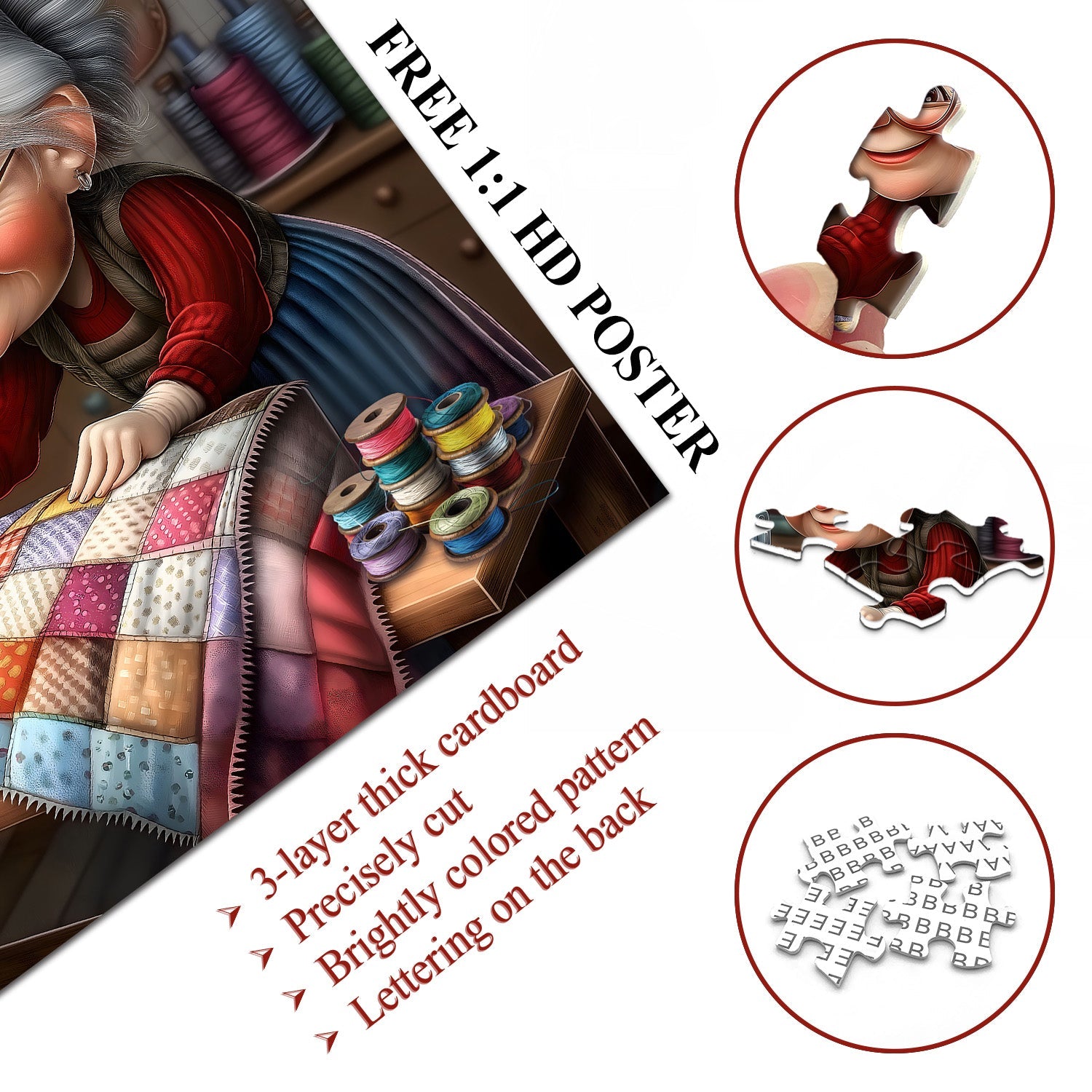 Grandma’s Magical Stitches Jigsaw Puzzle 1000 Pieces