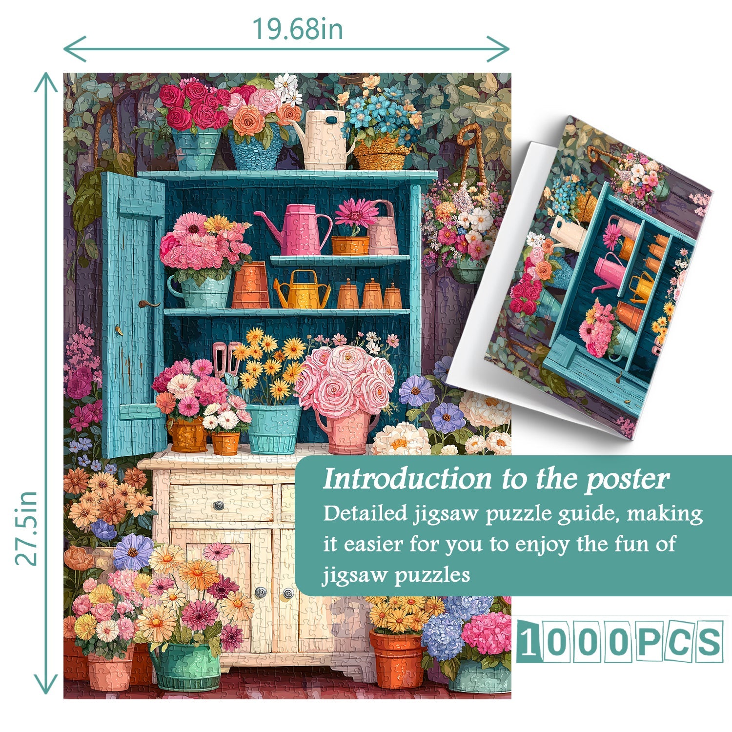 Floral Cabinet Rhythm Jigsaw Puzzle 1000 Pieces