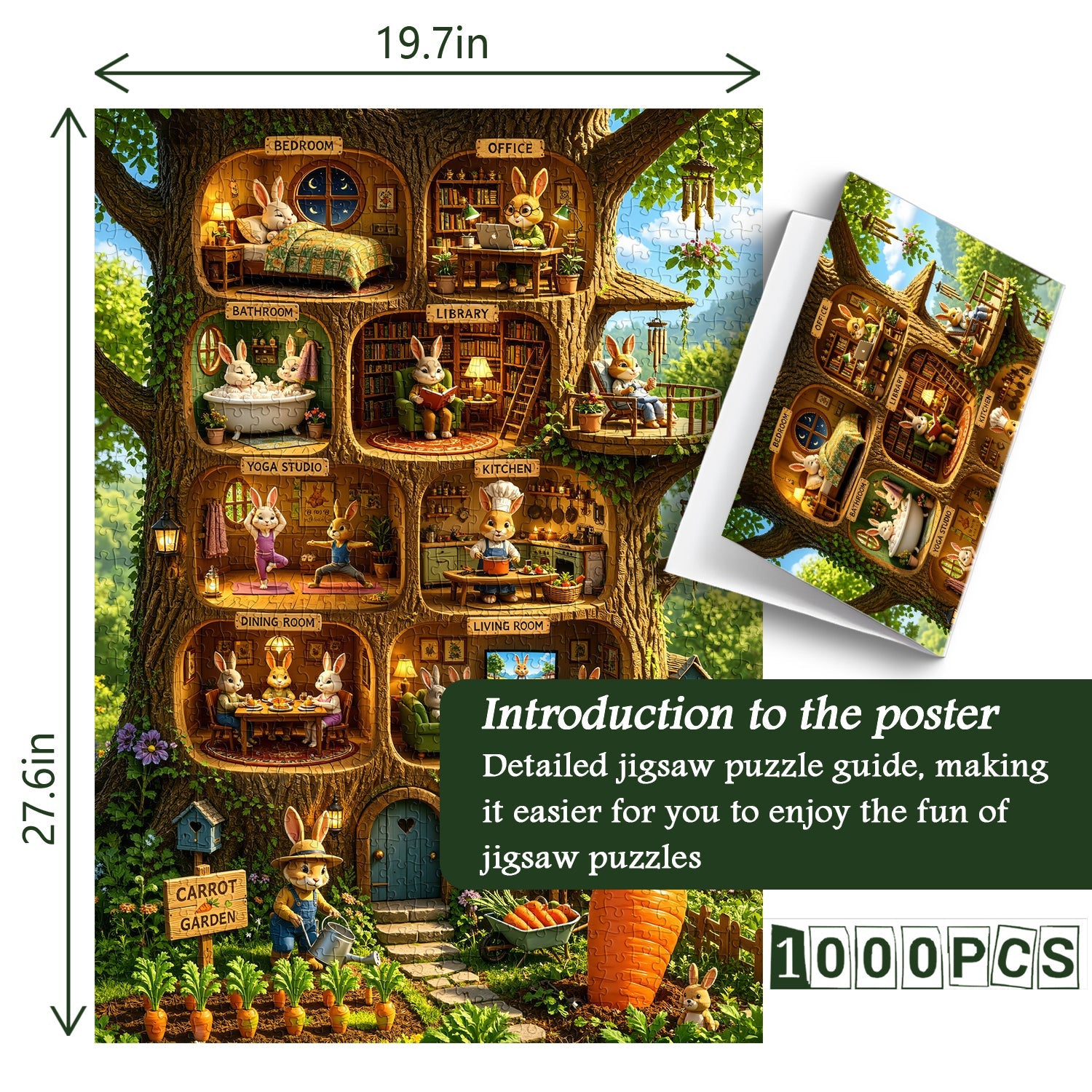 Rabbit Treehouse Jigsaw Puzzle 1000 Piece
