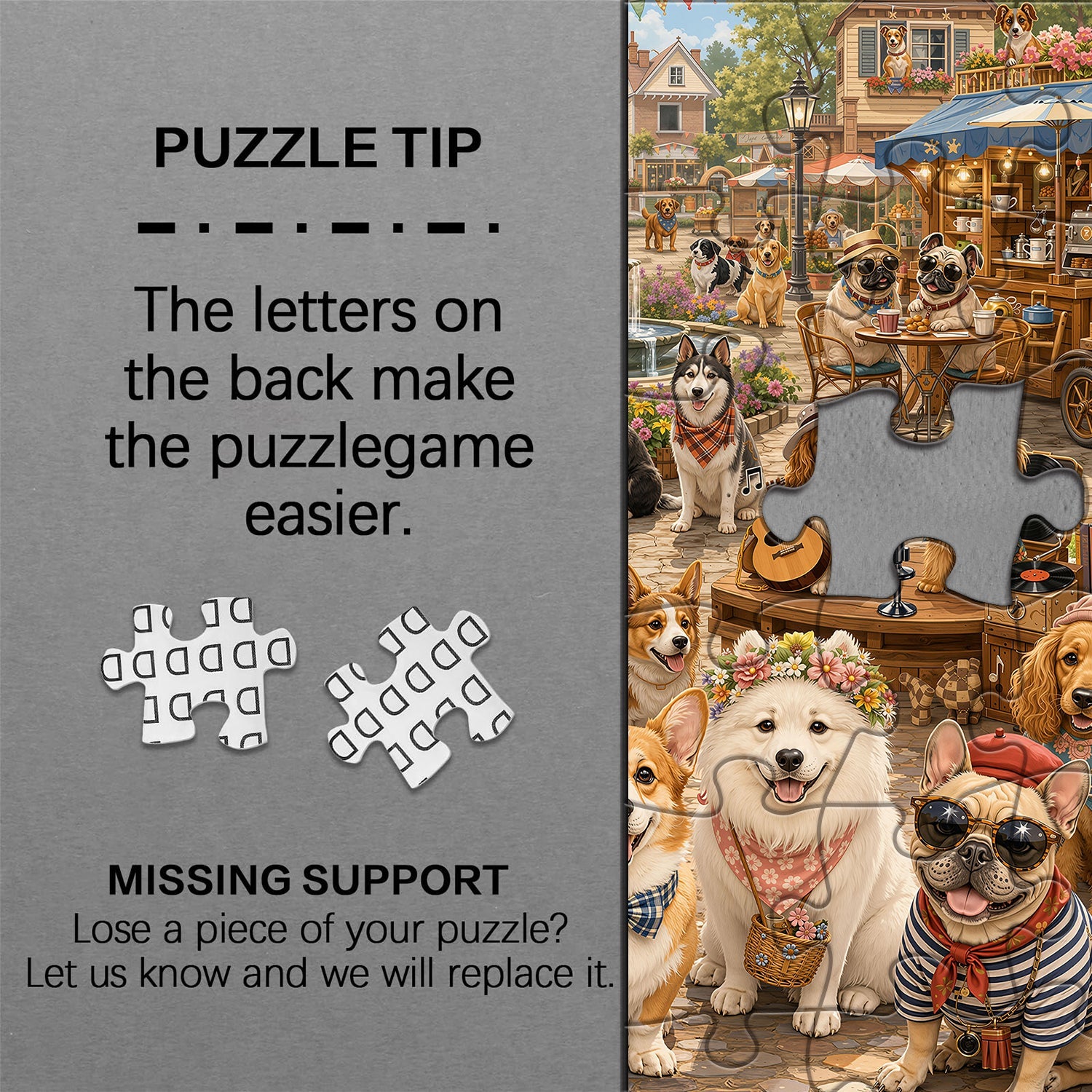 Dog Market Day Jigsaw Puzzle 1000 Piece
