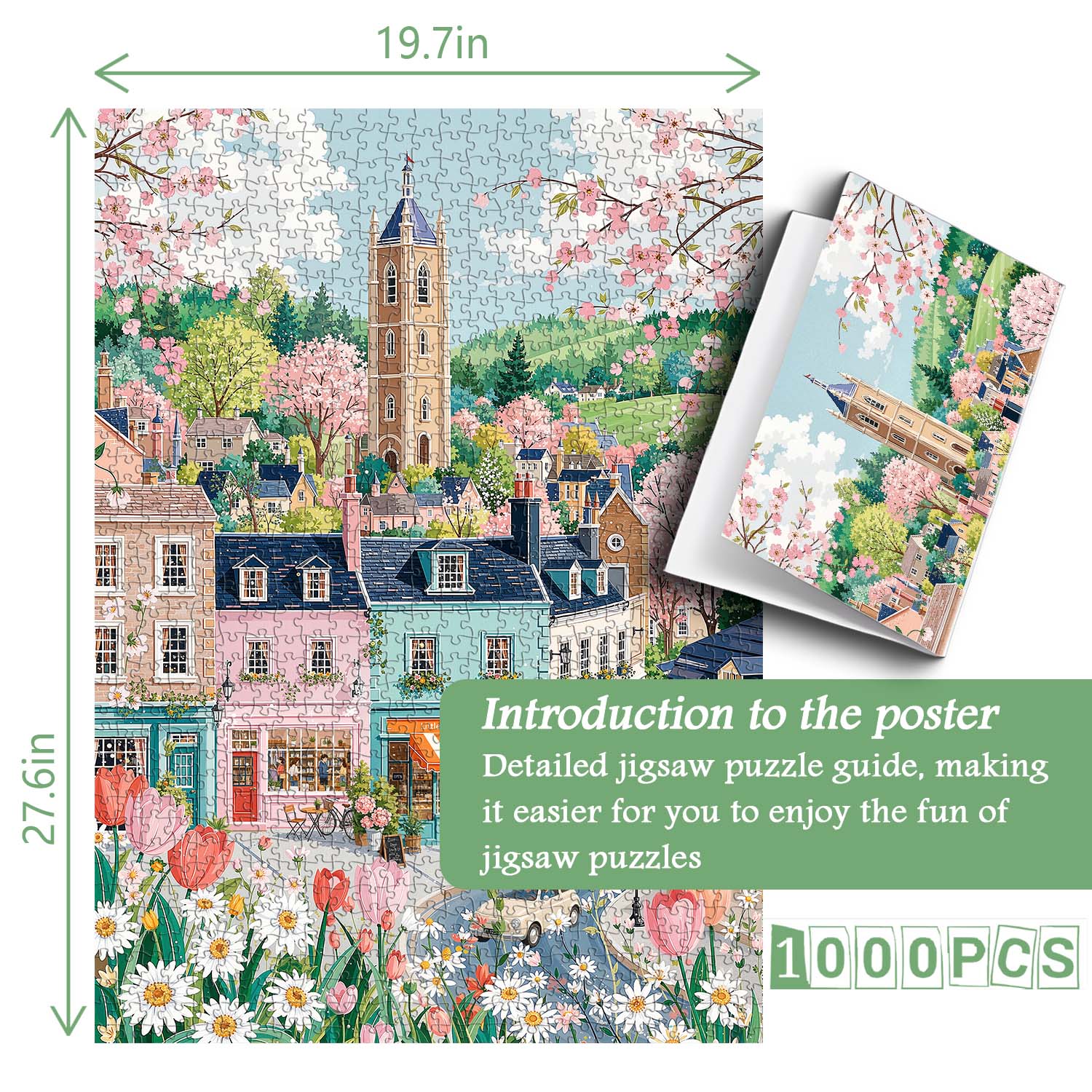 Spring Village Jigsaw Puzzle 1000 Piece