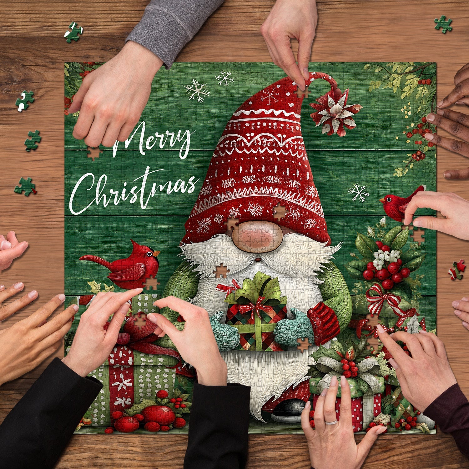 Christmas Gnome Jigsaw Puzzles 1000 Pieces