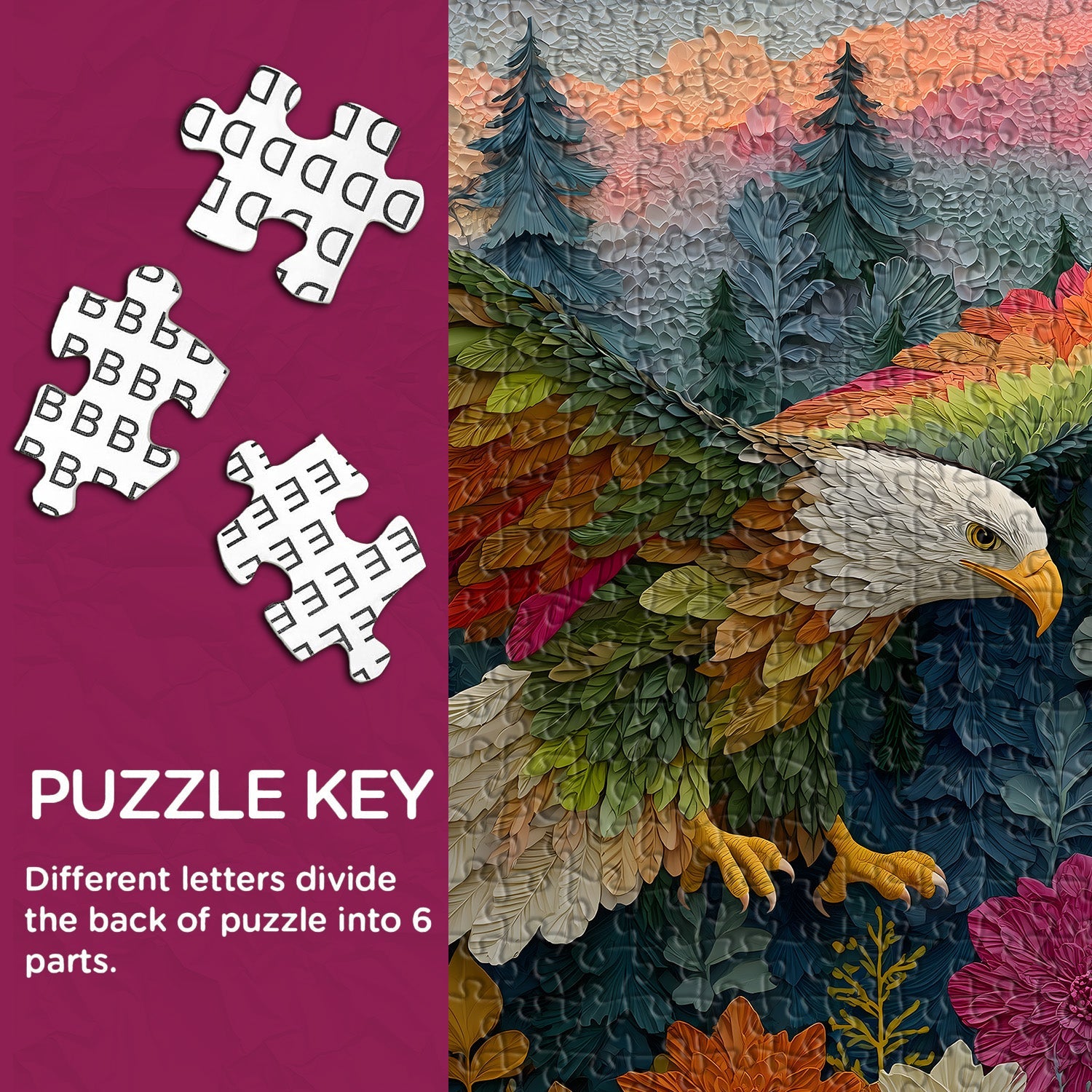 Puzzle en bois Eagle Leaf 1000 pièces