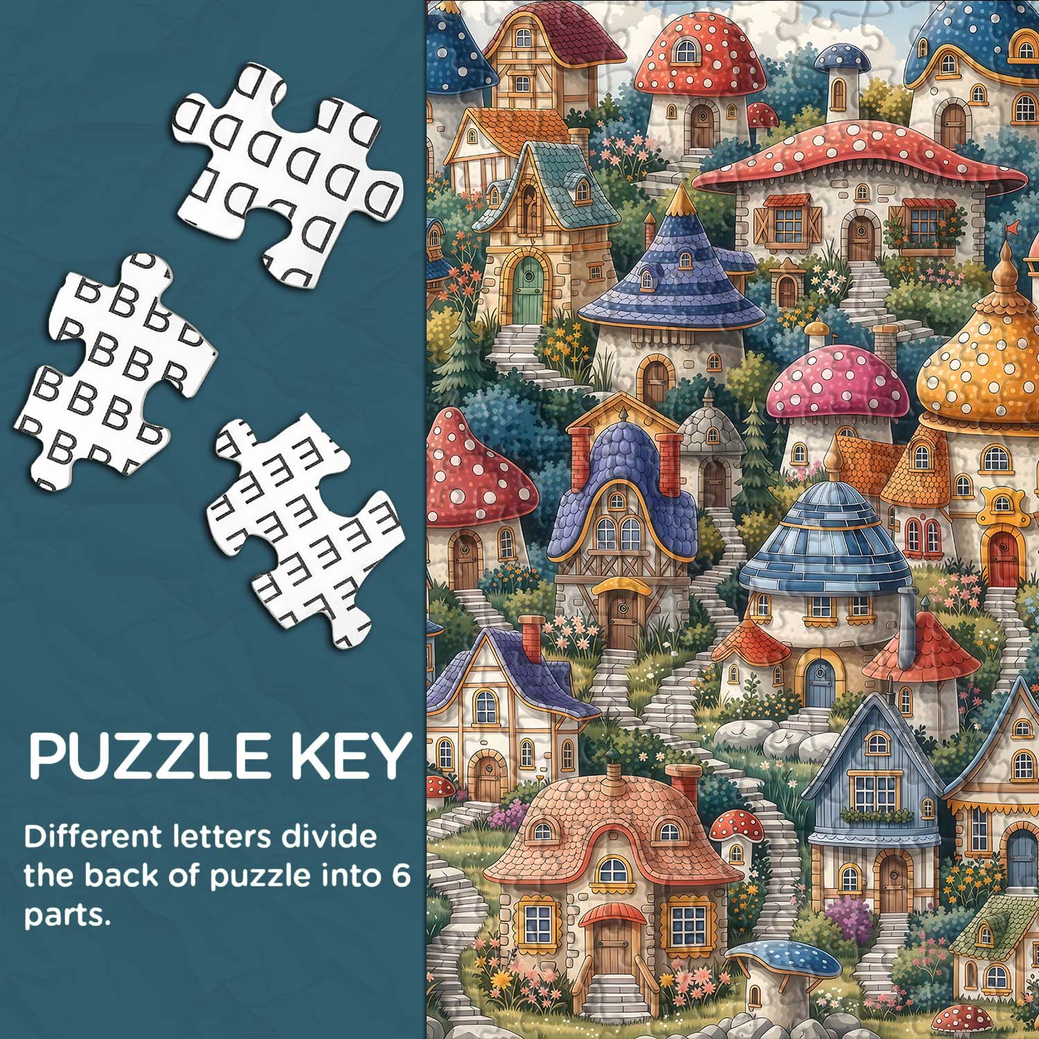 Layered Hillside Homes Jigsaw Puzzle 1000 Piece