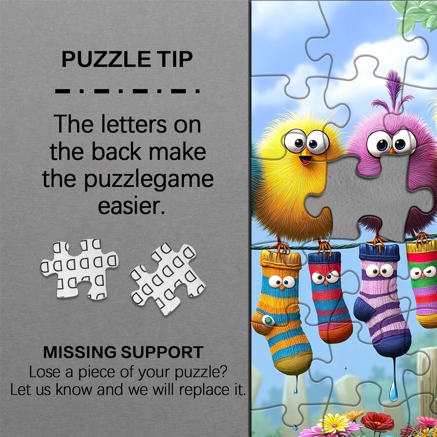 Cute Birds Laundry Day Jigsaw Puzzle 1000 Piece