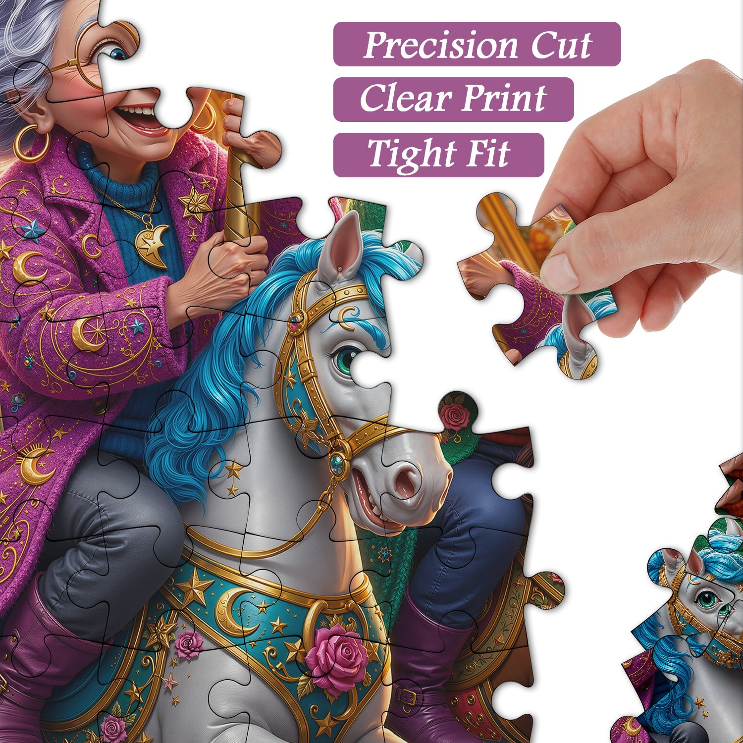 Grandmas' Carousel Trip Jigsaw Puzzle 1000 Pieces