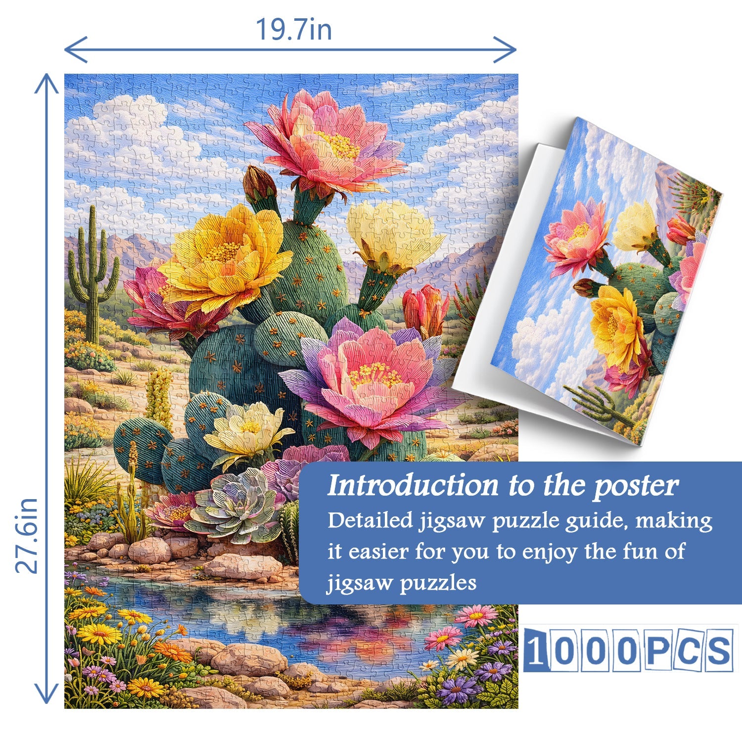 Blooming Cactus Jigsaw Puzzle 1000 Pieces