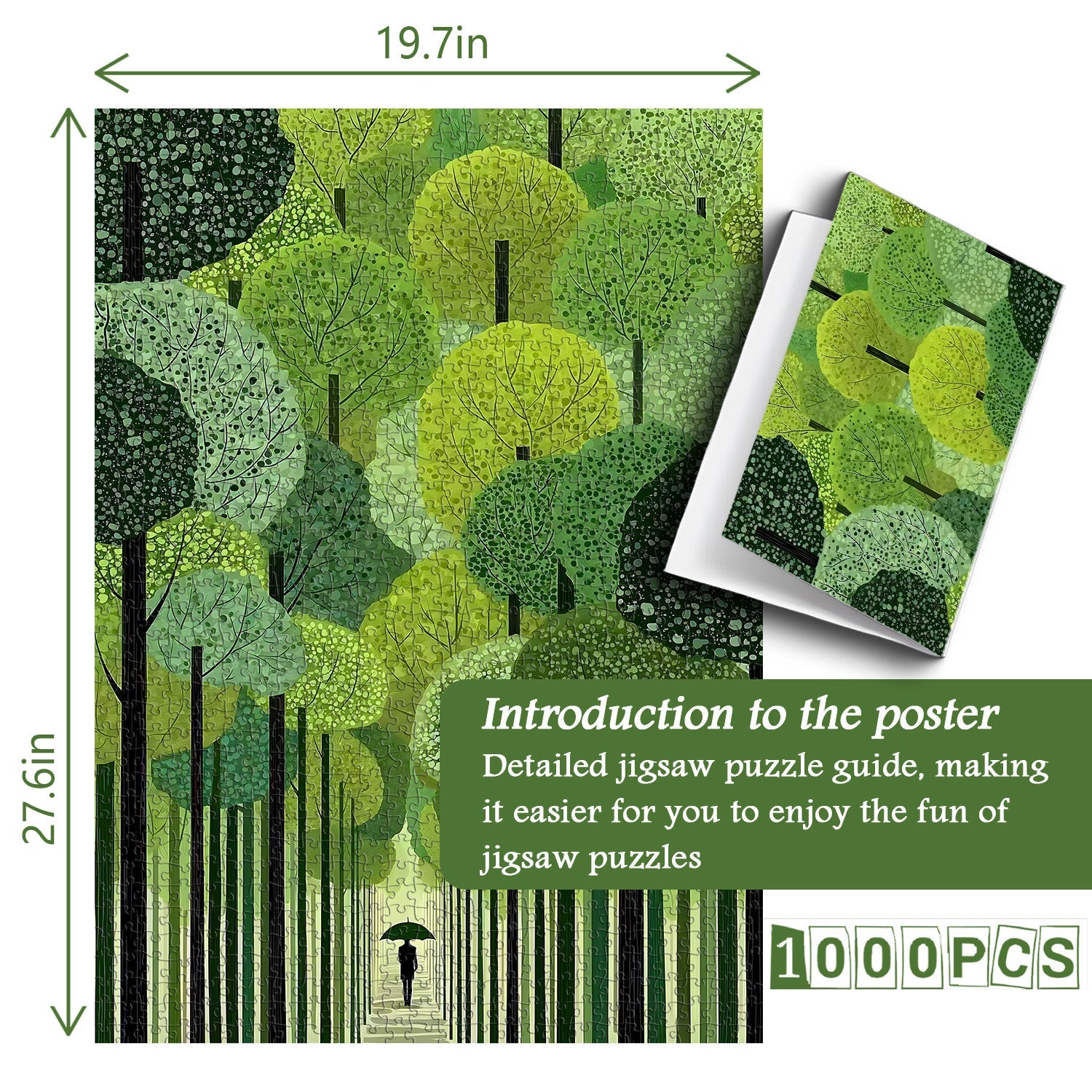 Puzzle 1000 pièces Sentier verdoyant