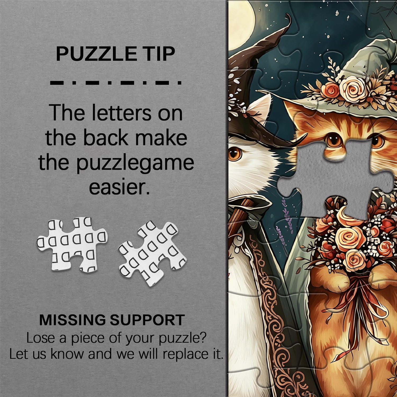 Moon Cat Witches  Jigsaw Puzzle 1000 Piece