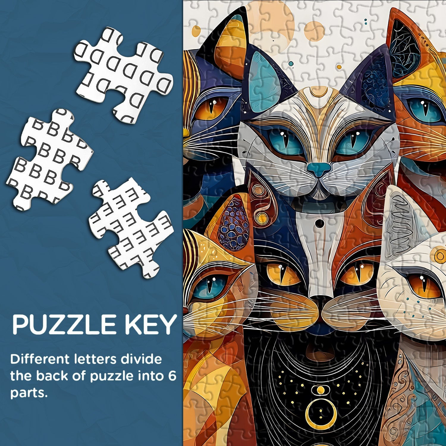 Abstract Cat Jigsaw Puzzle 1000 Pieces