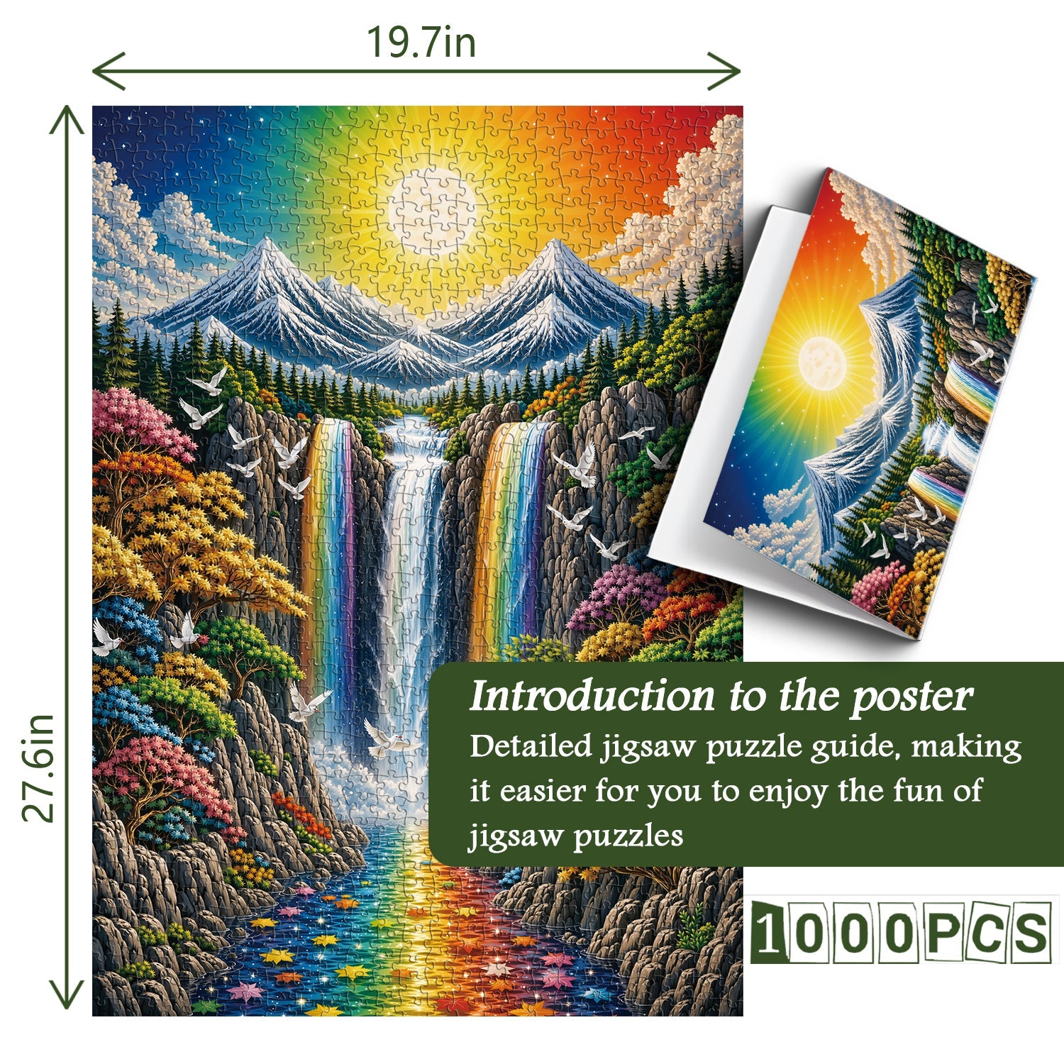 Rainbow Waterfall Jigsaw Puzzle 1000 Piece
