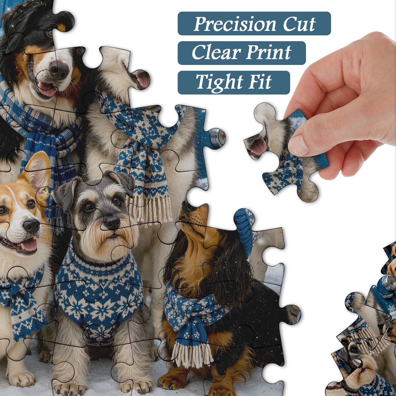 Winter Scarf Family Photo Jigsaw Puzzle 1000 Pieces